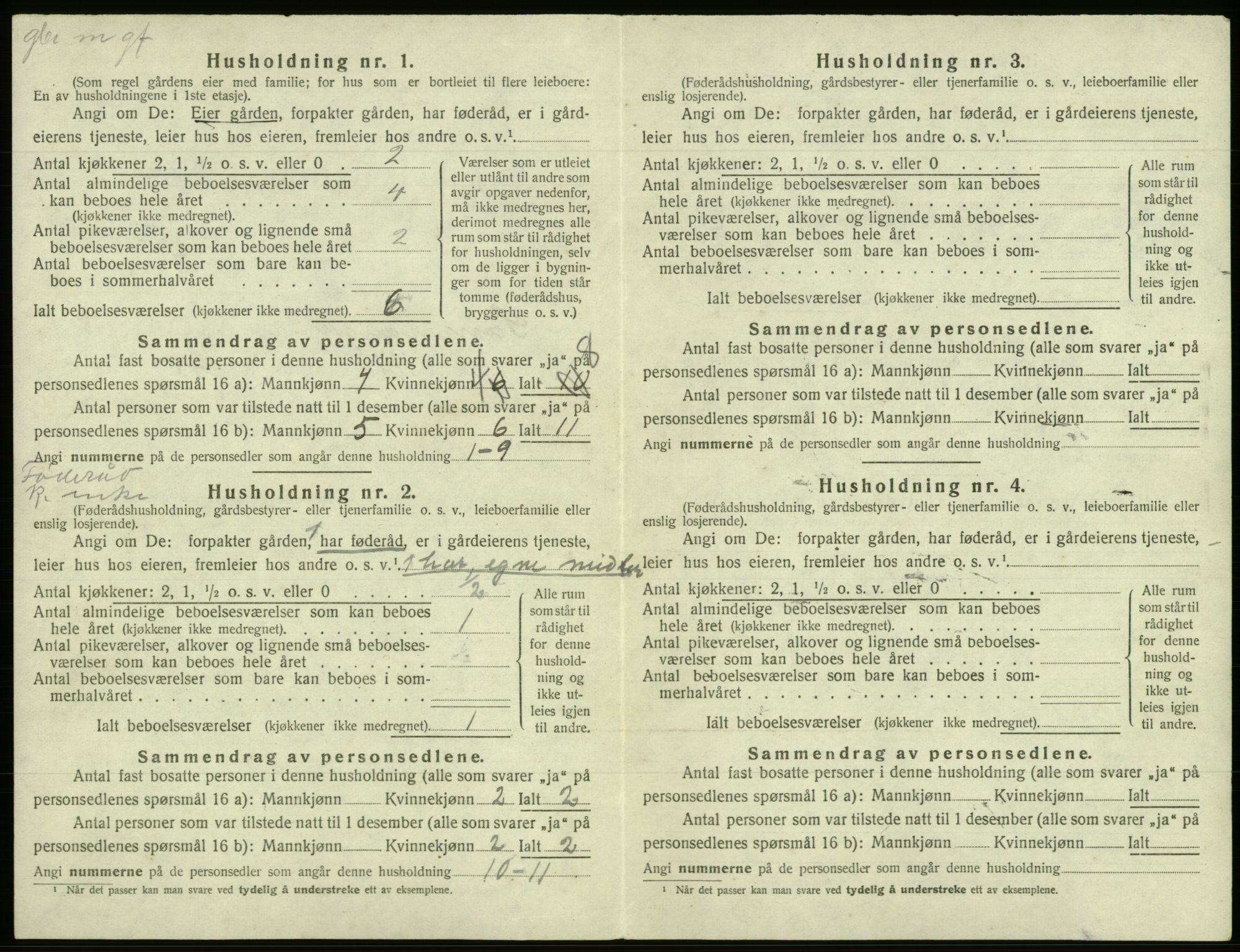 SAB, 1920 census for Samnanger, 1920, p. 466