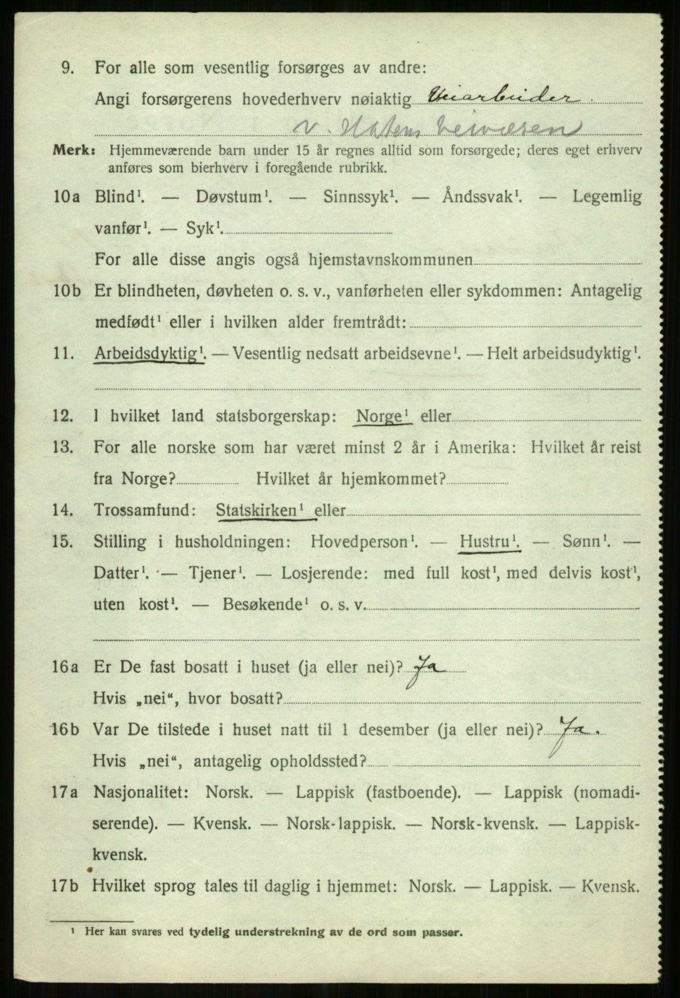 SATØ, 1920 census for Målselv, 1920, p. 9438