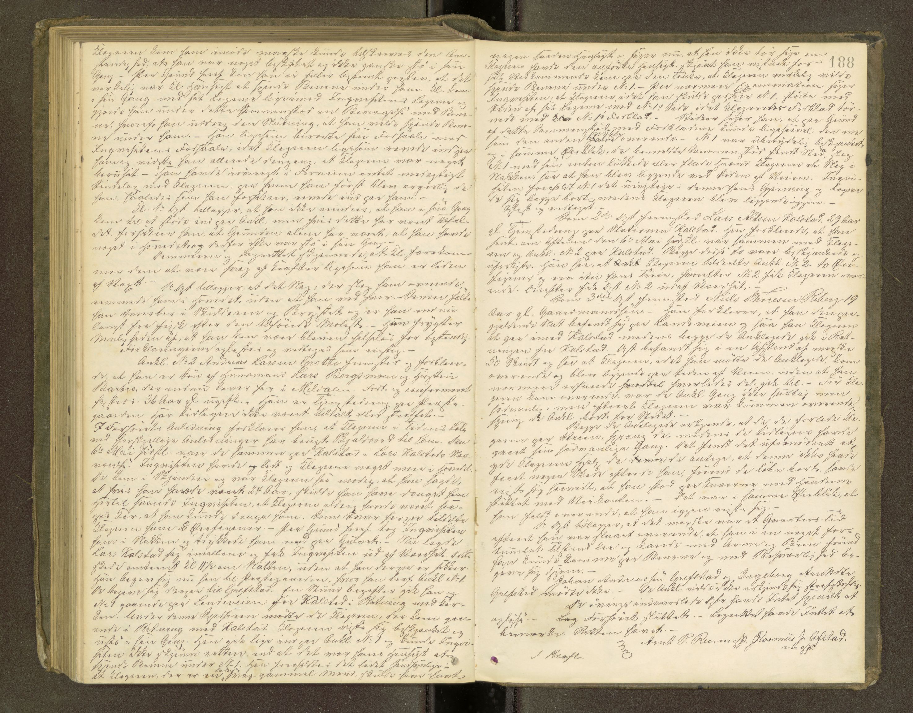 Orkdal sorenskriveri, AV/SAT-A-4169/1/1/1B/L0010: Ekstrarettsprotokoll, 1872-1875, p. 187b-188a