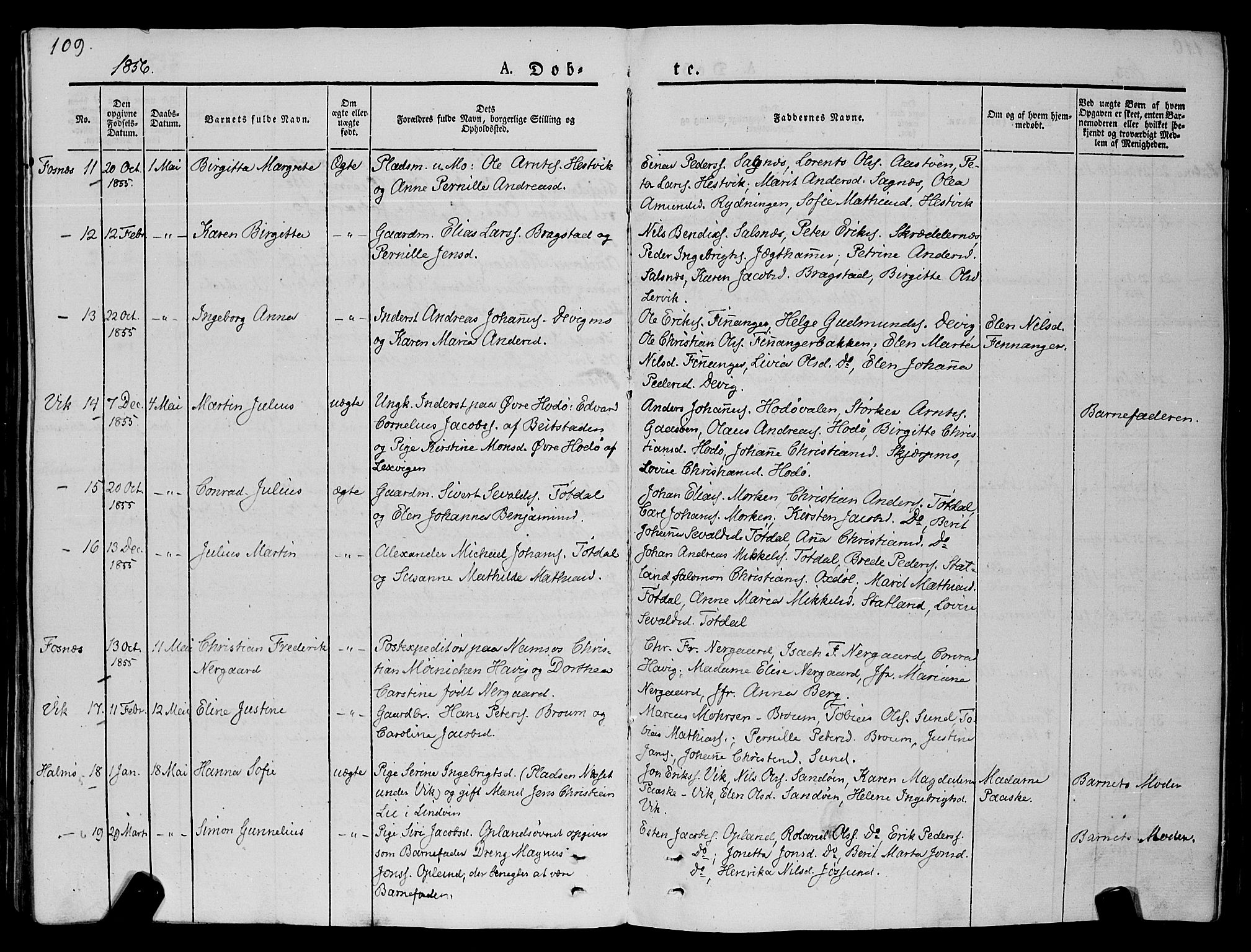 Ministerialprotokoller, klokkerbøker og fødselsregistre - Nord-Trøndelag, SAT/A-1458/773/L0614: Parish register (official) no. 773A05, 1831-1856, p. 109