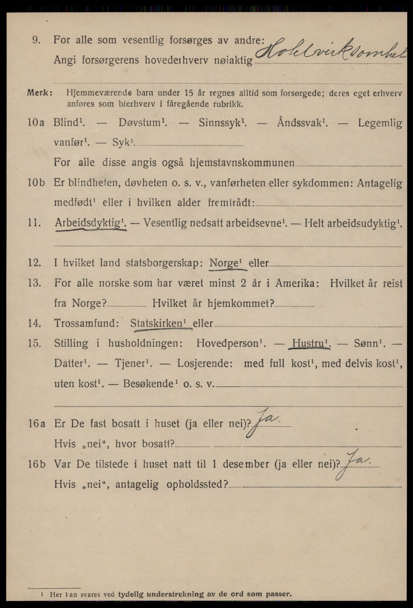 SAT, 1920 census for Ålesund, 1920, p. 25361