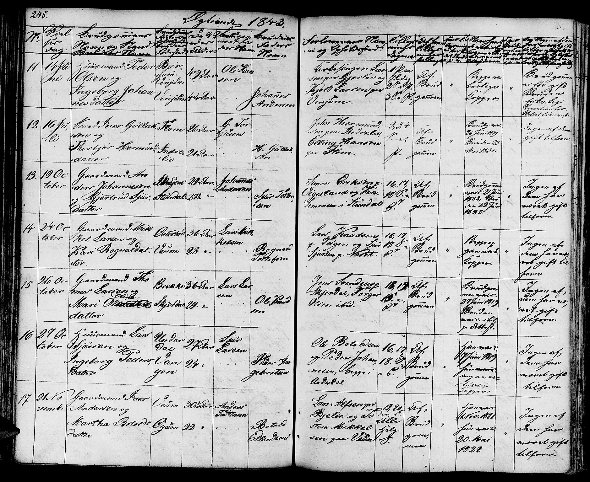 Aurland sokneprestembete, AV/SAB-A-99937/H/Ha/Haa/L0006: Parish register (official) no. A 6, 1821-1859, p. 245