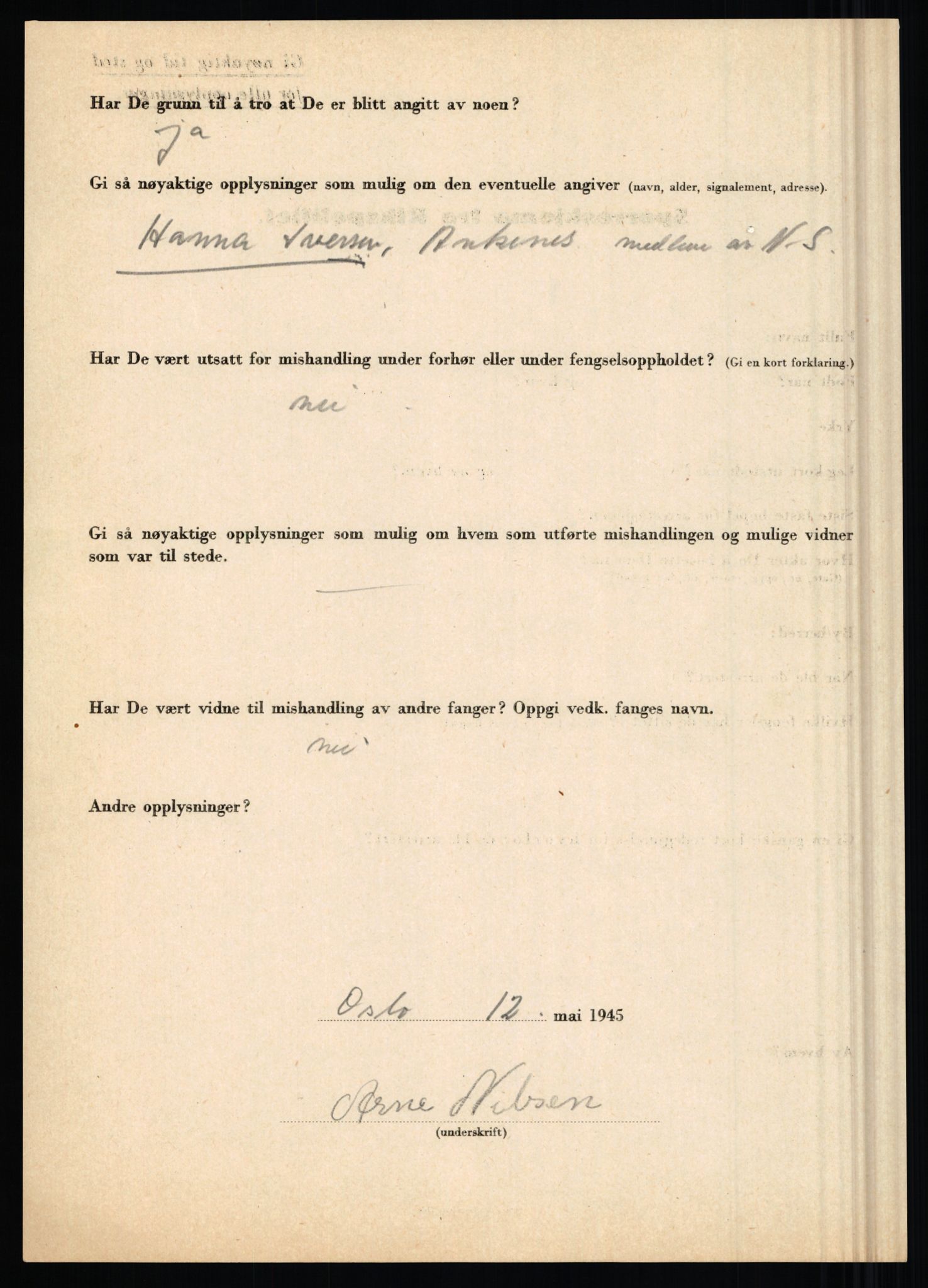 Rikspolitisjefen, AV/RA-S-1560/L/L0012: Mogensen, Øivind - Noraas, Lars, 1940-1945, p. 541