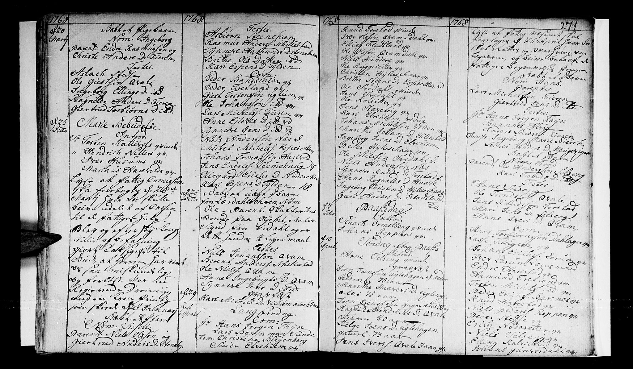 Sogndal sokneprestembete, AV/SAB-A-81301/H/Haa/Haaa/L0003: Parish register (official) no. A 3, 1747-1768, p. 271