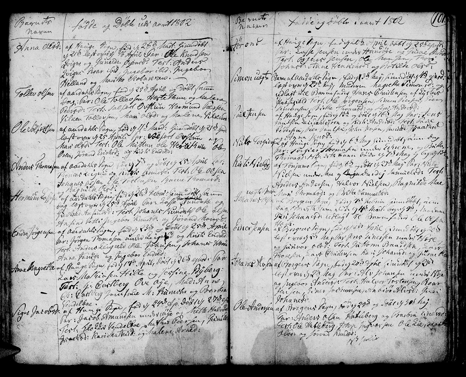 Lærdal sokneprestembete, SAB/A-81201: Parish register (official) no. A 3, 1783-1804, p. 101