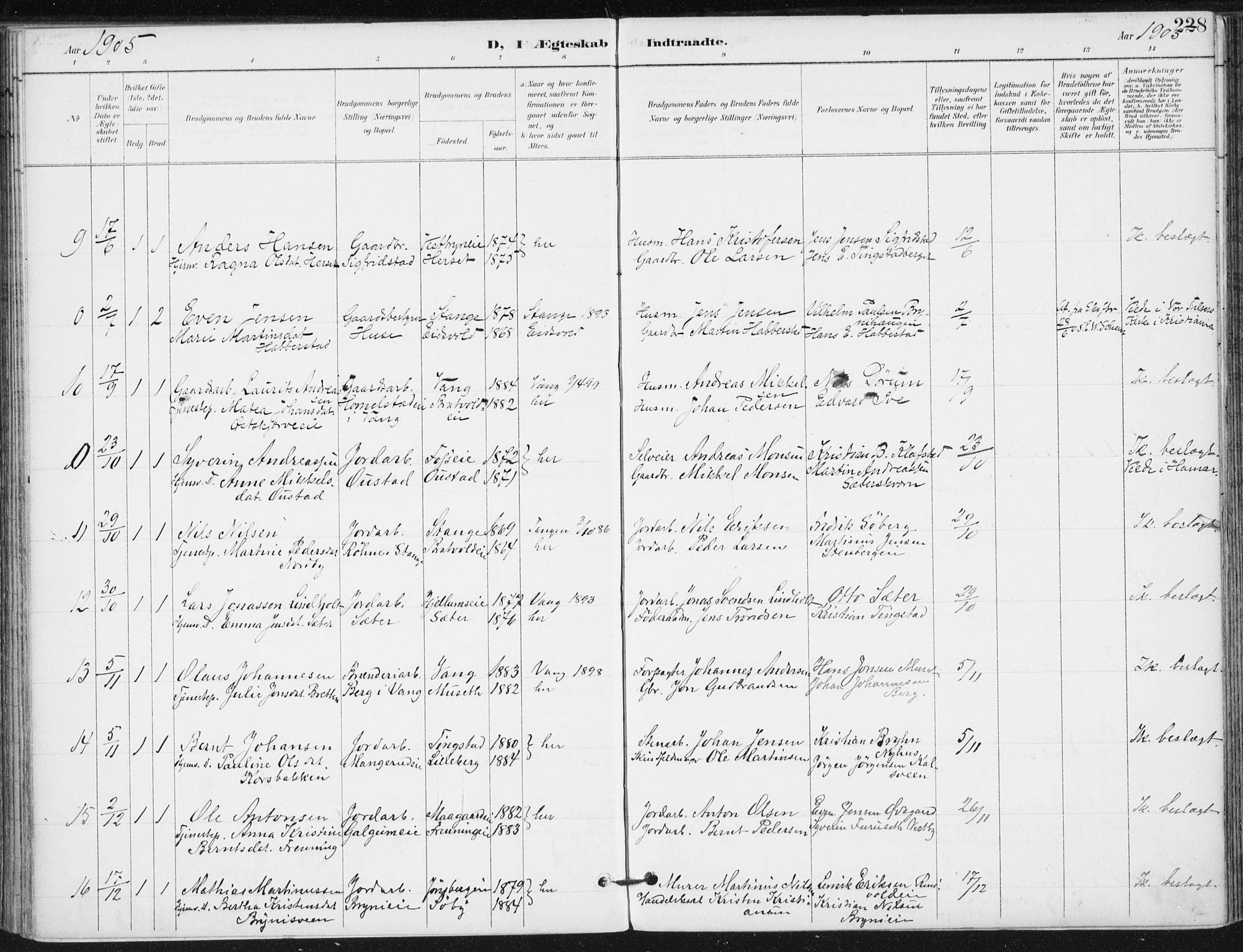 Romedal prestekontor, SAH/PREST-004/K/L0011: Parish register (official) no. 11, 1896-1912, p. 228