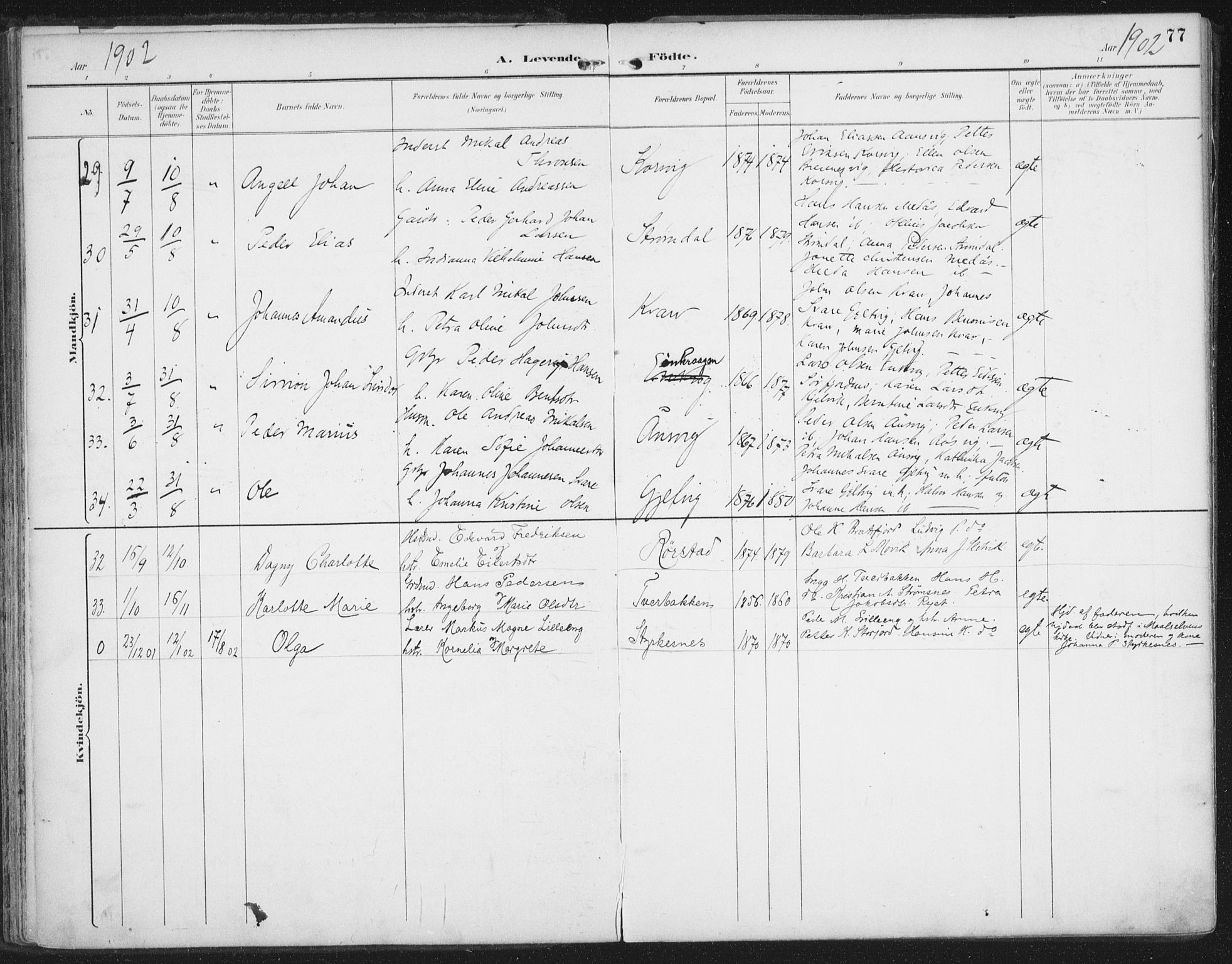 Ministerialprotokoller, klokkerbøker og fødselsregistre - Nordland, AV/SAT-A-1459/854/L0779: Parish register (official) no. 854A02, 1892-1909, p. 77