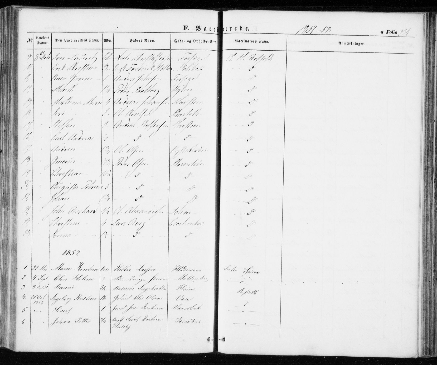 Ministerialprotokoller, klokkerbøker og fødselsregistre - Sør-Trøndelag, AV/SAT-A-1456/606/L0291: Parish register (official) no. 606A06, 1848-1856, p. 334