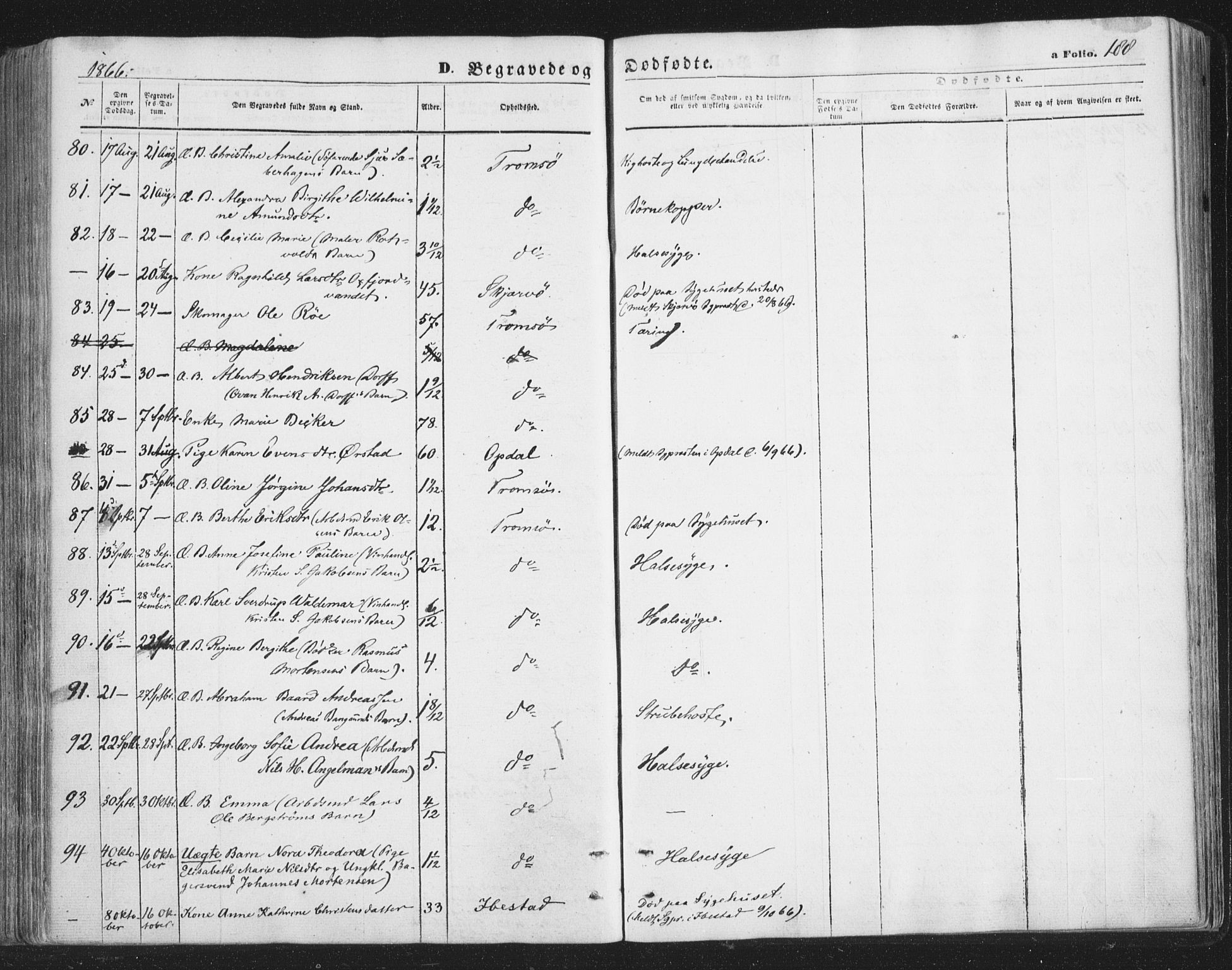 Tromsø sokneprestkontor/stiftsprosti/domprosti, SATØ/S-1343/G/Ga/L0012kirke: Parish register (official) no. 12, 1865-1871, p. 188