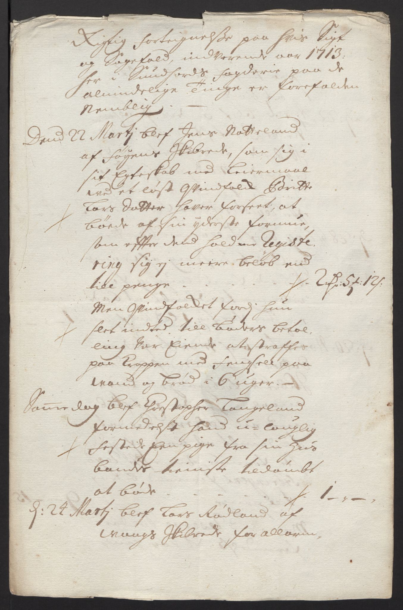 Rentekammeret inntil 1814, Reviderte regnskaper, Fogderegnskap, AV/RA-EA-4092/R48/L2989: Fogderegnskap Sunnhordland og Hardanger, 1713, p. 272