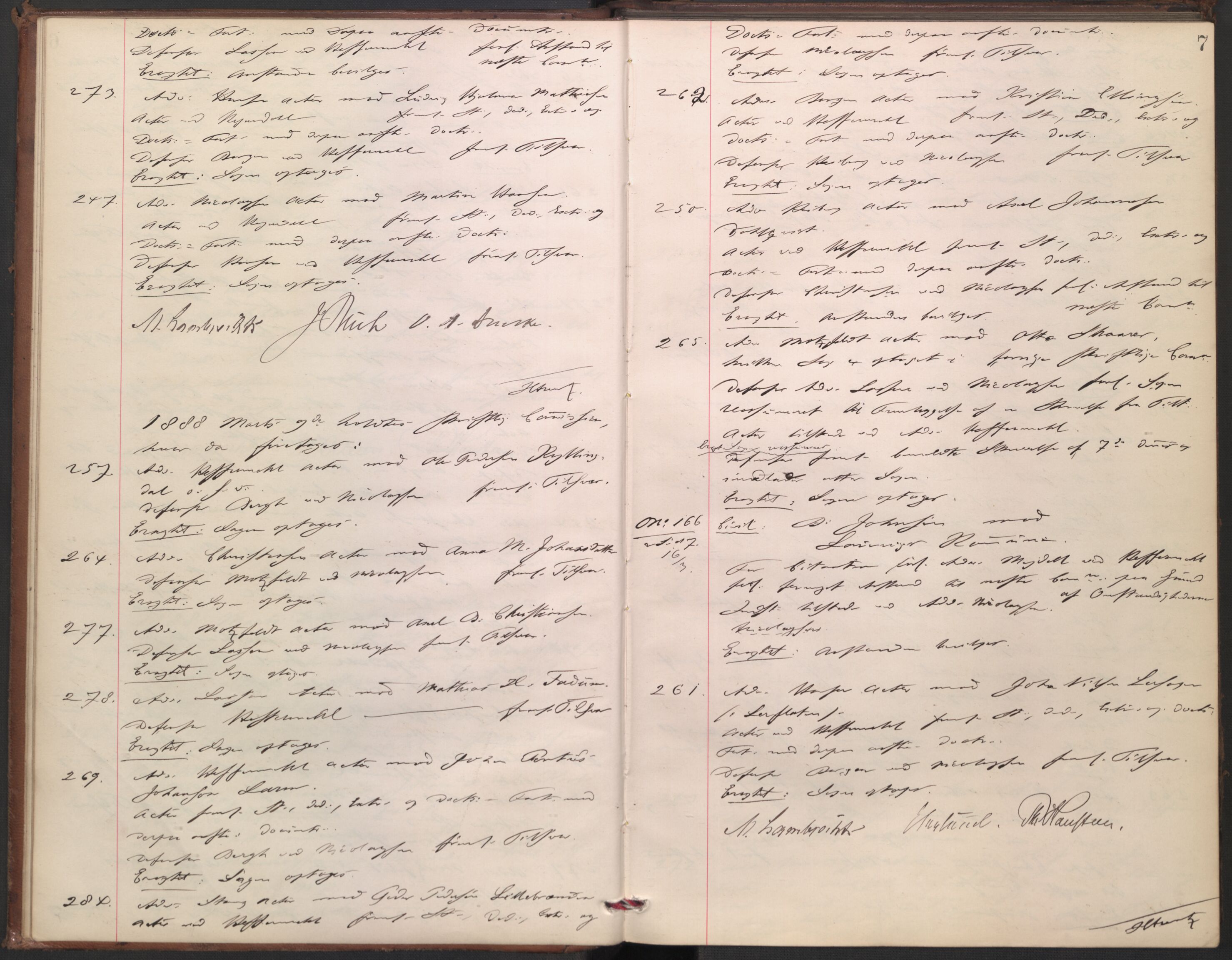 Høyesterett, AV/RA-S-1002/E/Ef/L0016: Protokoll over saker som gikk til skriftlig behandling, 1888-1892, p. 6b-7a