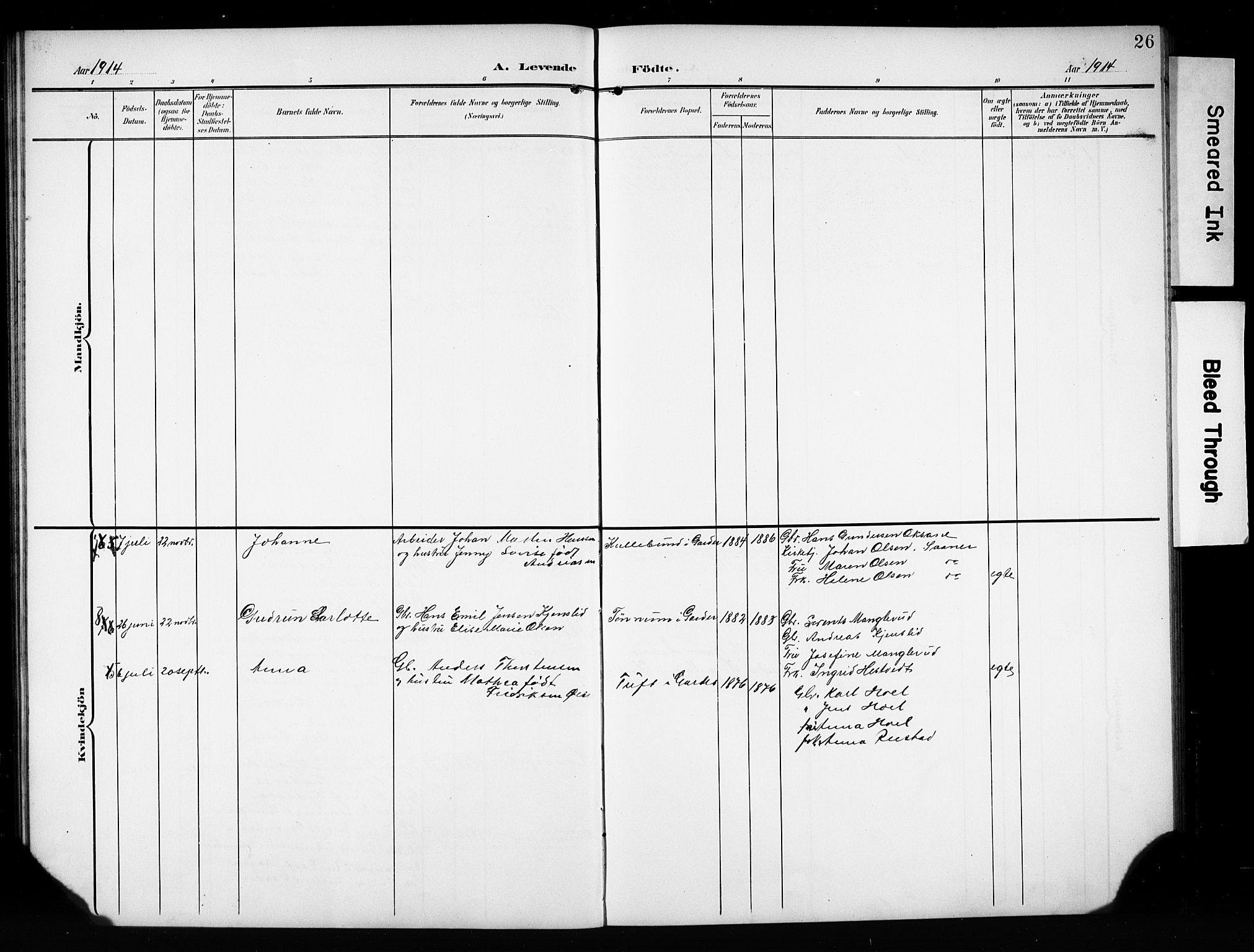 Vestby prestekontor Kirkebøker, AV/SAO-A-10893/G/Gc/L0003: Parish register (copy) no. III 3, 1903-1927, p. 26