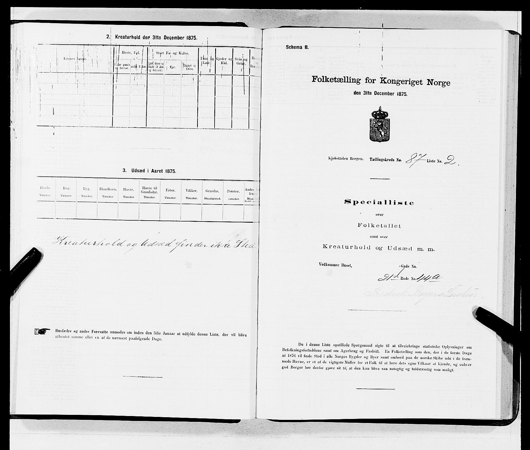 SAB, 1875 census for 1301 Bergen, 1875, p. 4669