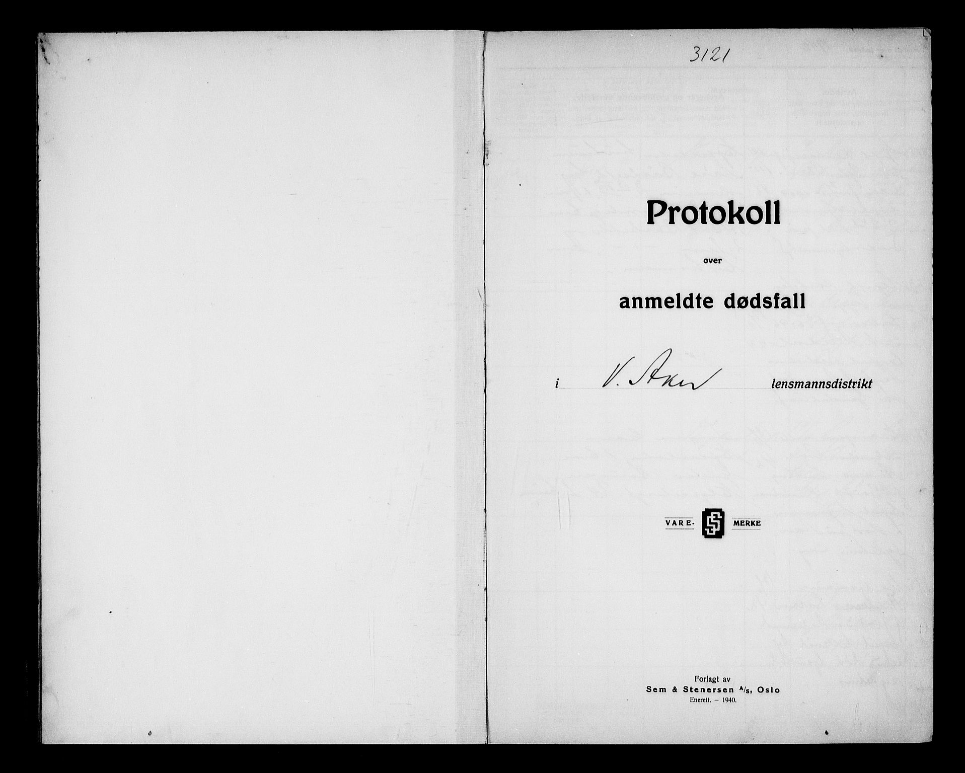 Aker kriminaldommer, skifte- og auksjonsforvalterembete, AV/SAO-A-10452/H/Hb/Hba/Hbab/L0010: Dødsfallsprotokoll for Vestre Aker, 1942-1944