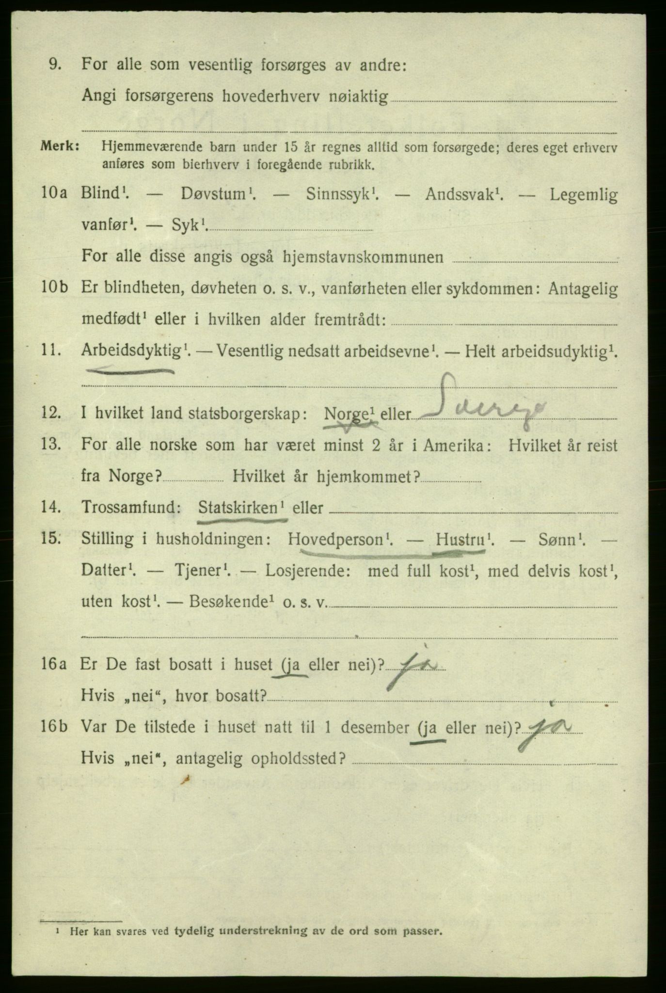 SAO, 1920 census for Fredrikshald, 1920, p. 10124