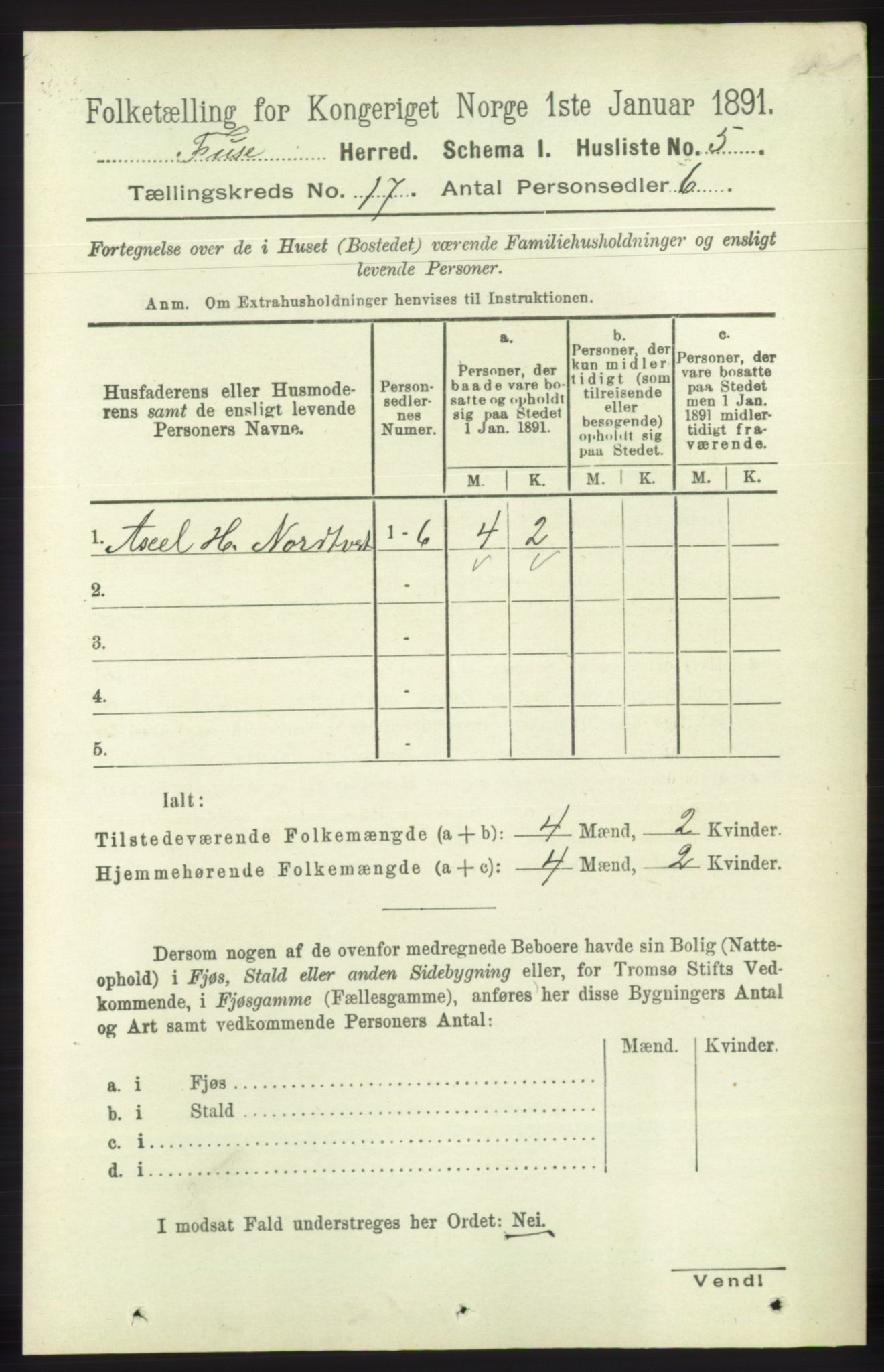 RA, 1891 census for 1241 Fusa, 1891, p. 3759