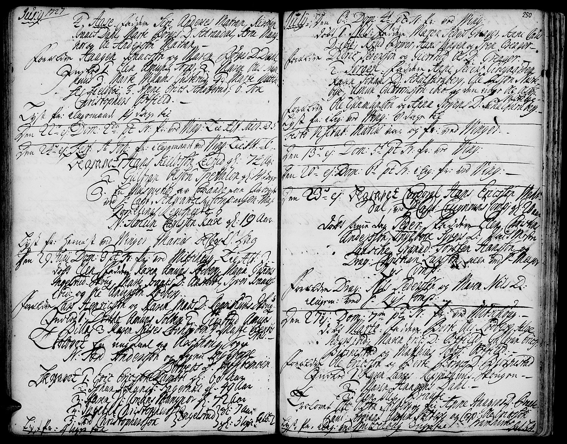 Vinger prestekontor, AV/SAH-PREST-024/H/Ha/Haa/L0001: Parish register (official) no. 1, 1689-1729, p. 250