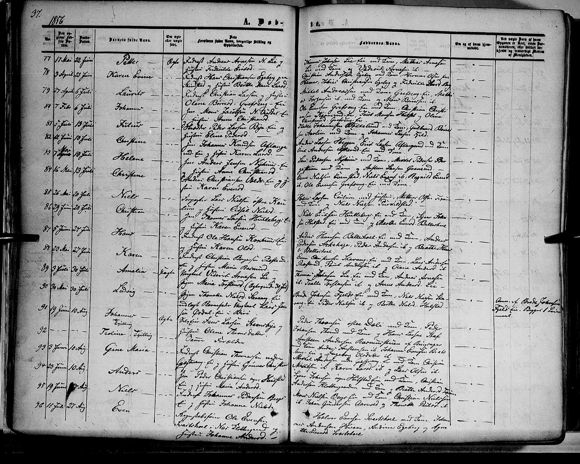 Nes prestekontor, Hedmark, AV/SAH-PREST-020/K/Ka/L0004: Parish register (official) no. 4, 1852-1886, p. 37