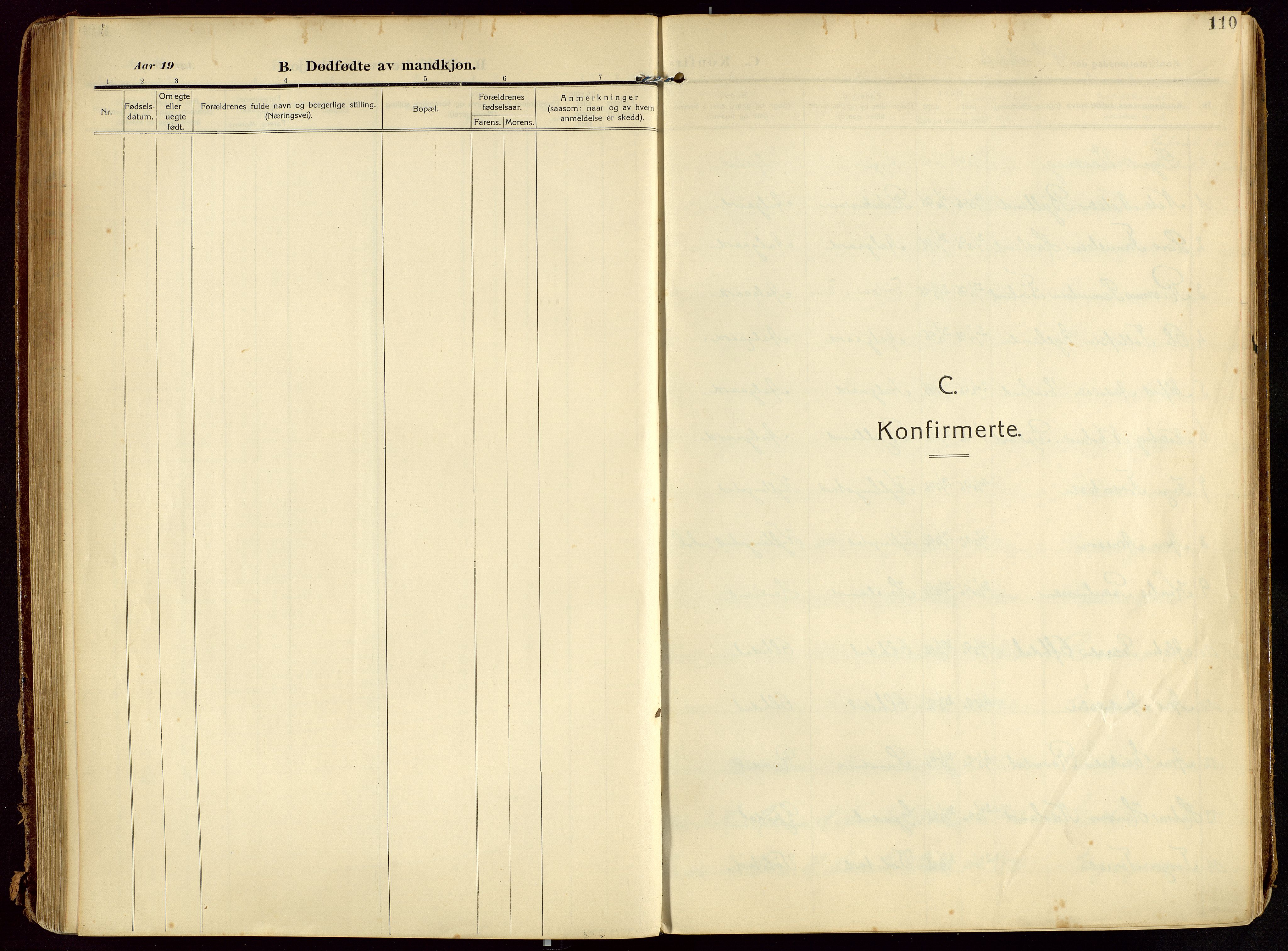 Lye sokneprestkontor, SAST/A-101794/002/B/L0001: Parish register (official) no. A 13, 1910-1925, p. 110
