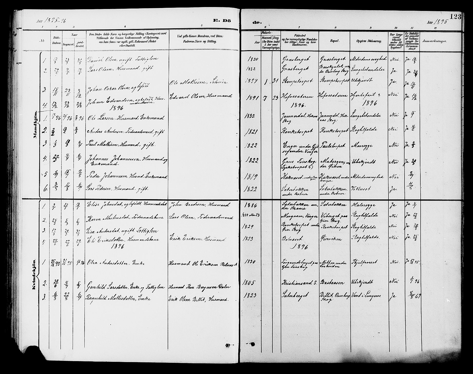 Brandval prestekontor, SAH/PREST-034/H/Ha/Hab/L0001: Parish register (copy) no. 1, 1895-1910, p. 123