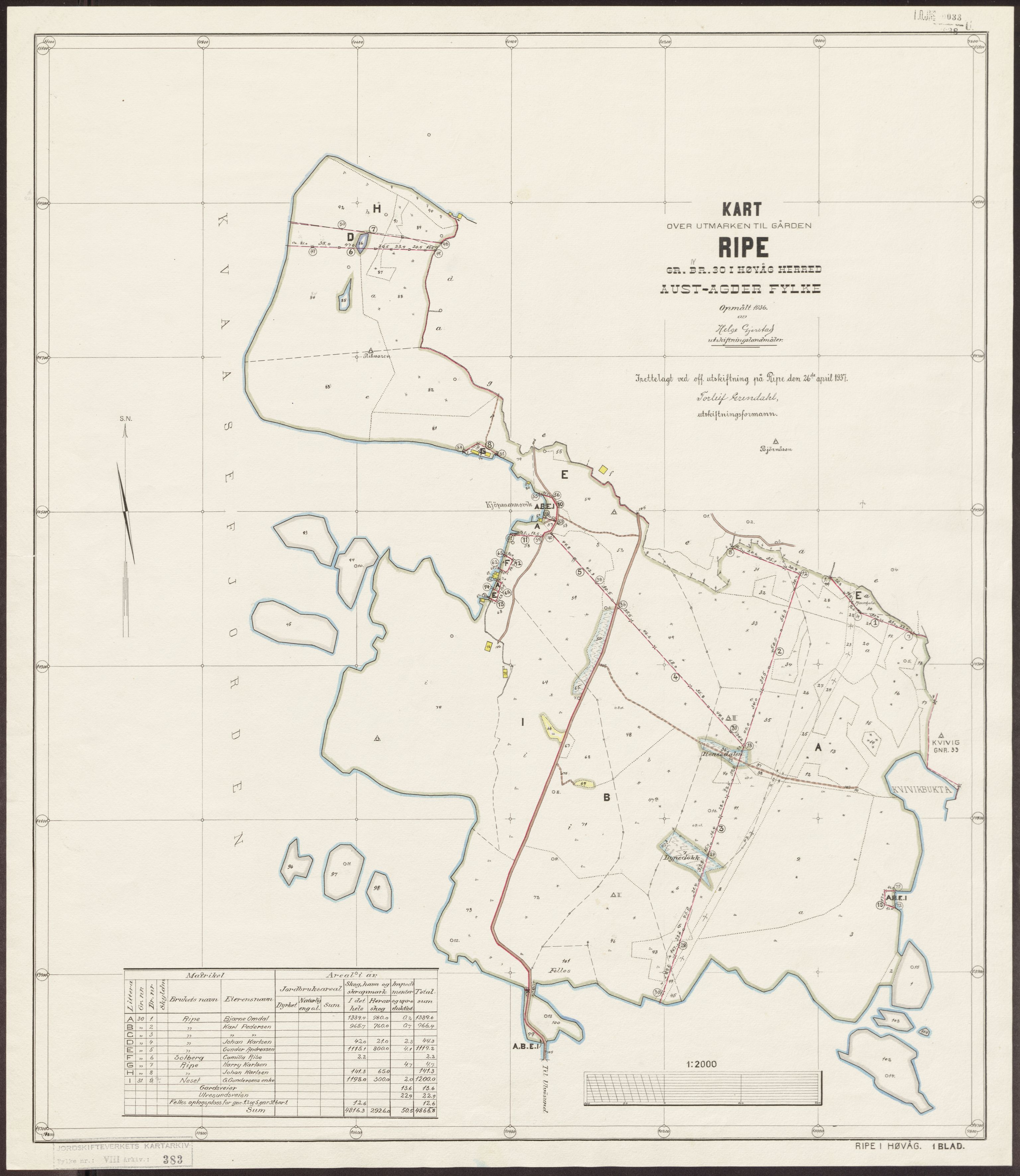 Jordskifteverkets kartarkiv, AV/RA-S-3929/T, 1859-1988, p. 536