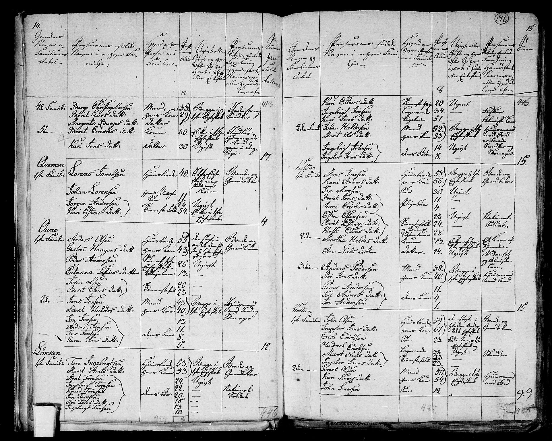 RA, 1801 census for 1653P Melhus, 1801, p. 195b-196a