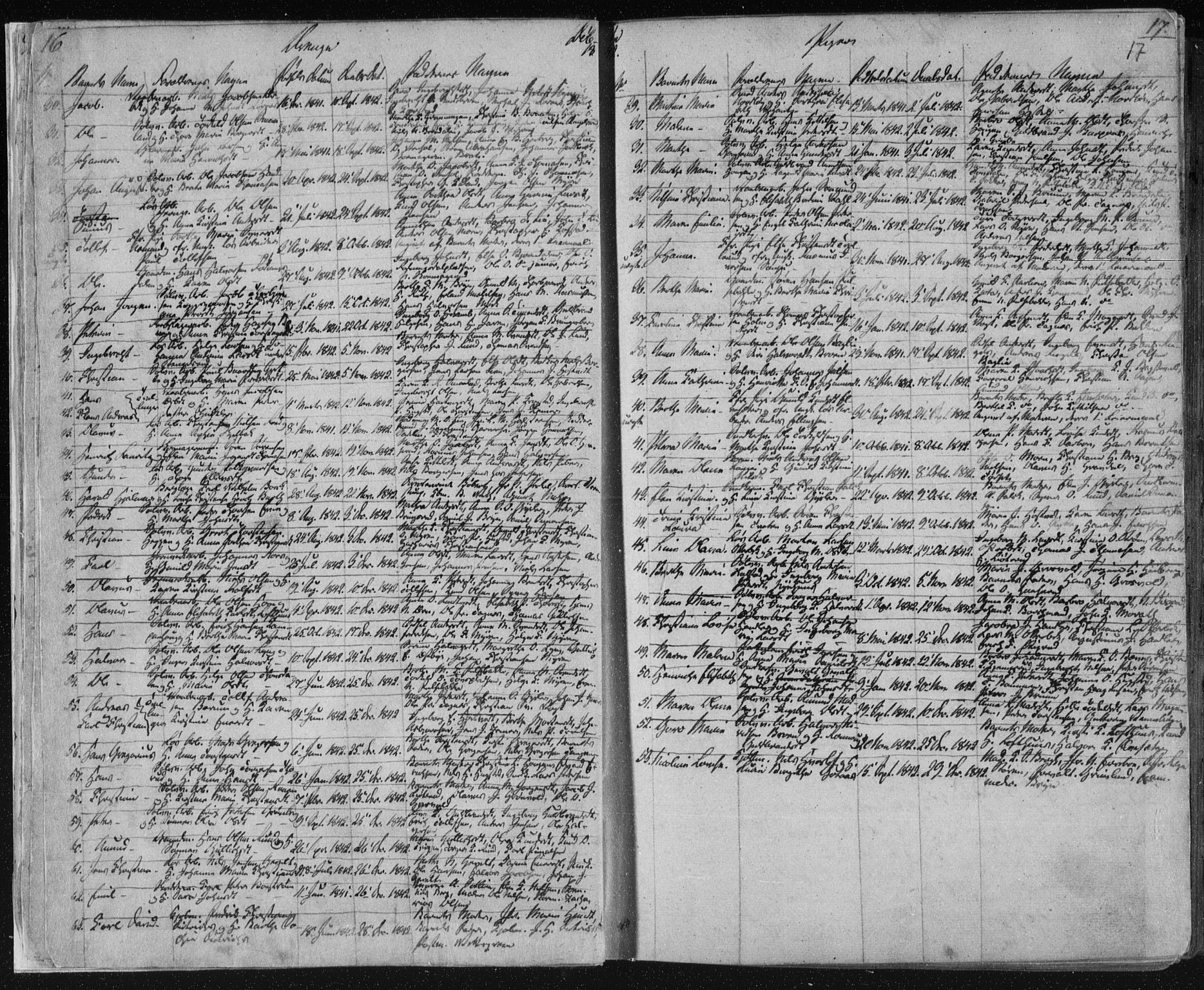 Kongsberg kirkebøker, SAKO/A-22/F/Fa/L0009: Parish register (official) no. I 9, 1839-1858, p. 16-17