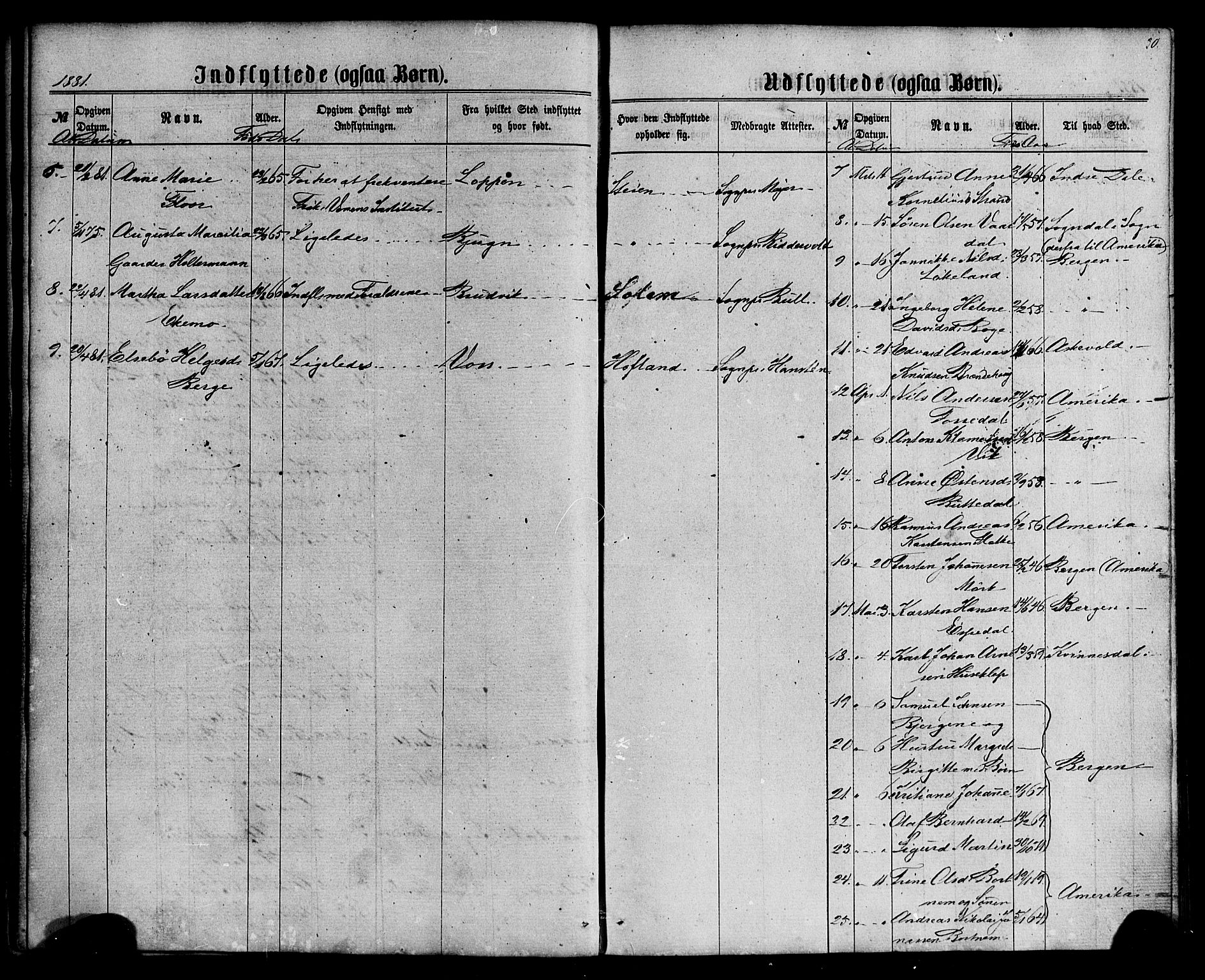 Fjaler sokneprestembete, SAB/A-79801/H/Haa/Haaa/L0010: Parish register (official) no. A 10, 1866-1886, p. 30