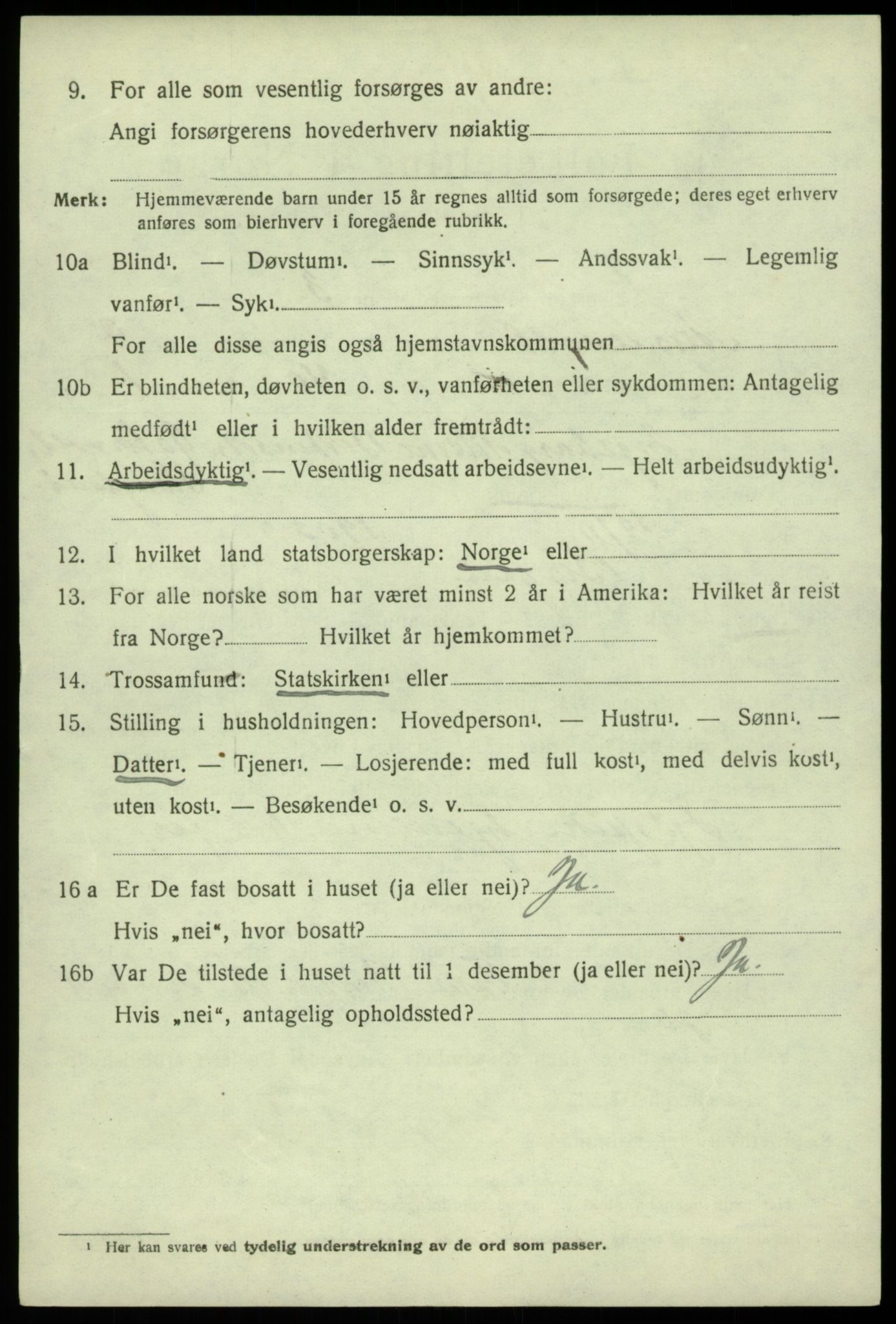 SAB, 1920 census for Austevoll, 1920, p. 4731