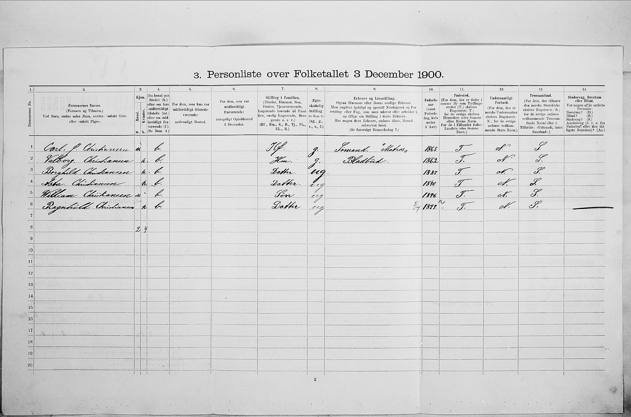 SAO, 1900 census for Kristiania, 1900, p. 59076