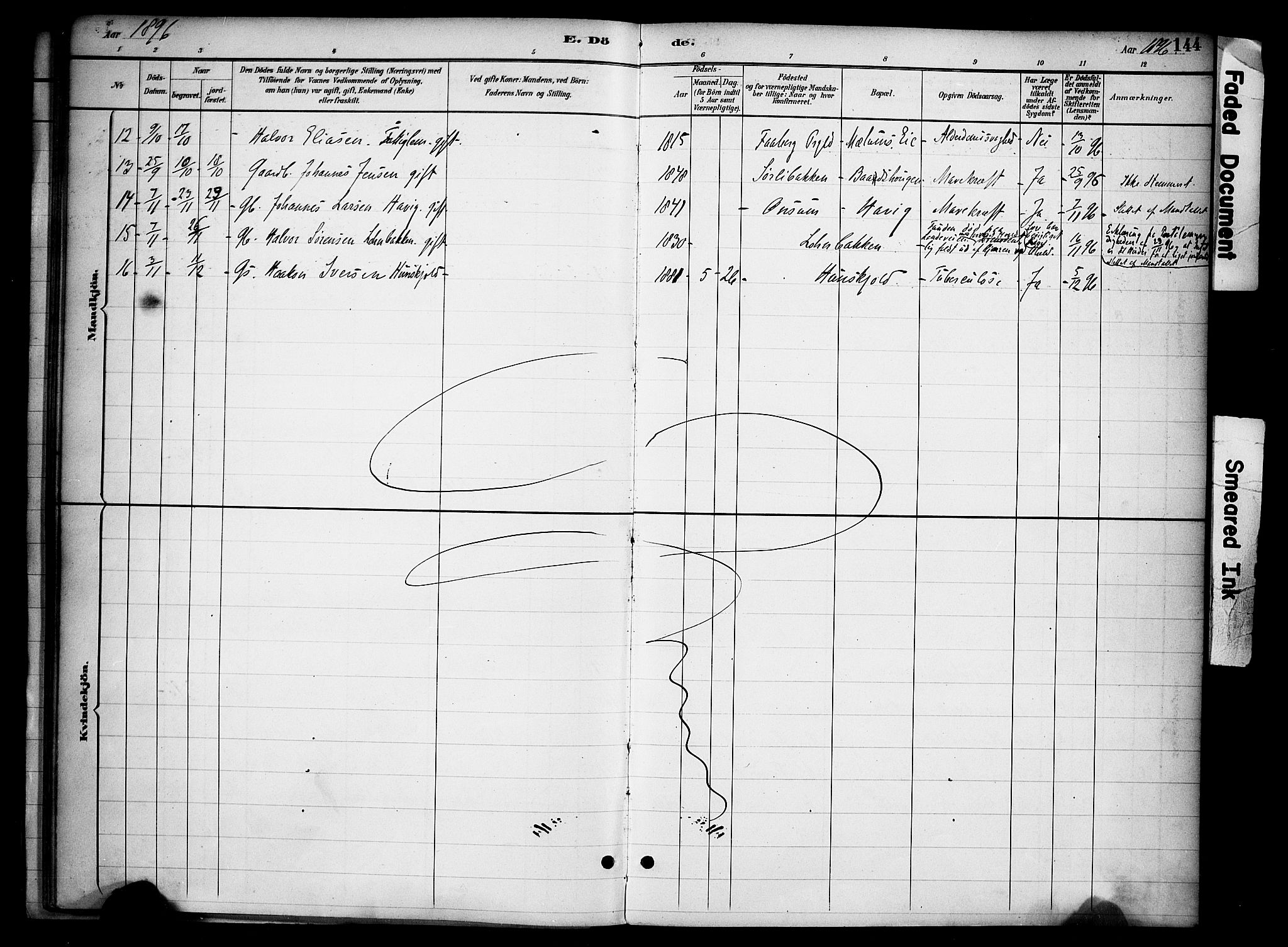 Ringsaker prestekontor, AV/SAH-PREST-014/K/Ka/L0015: Parish register (official) no. 15, 1891-1904, p. 144