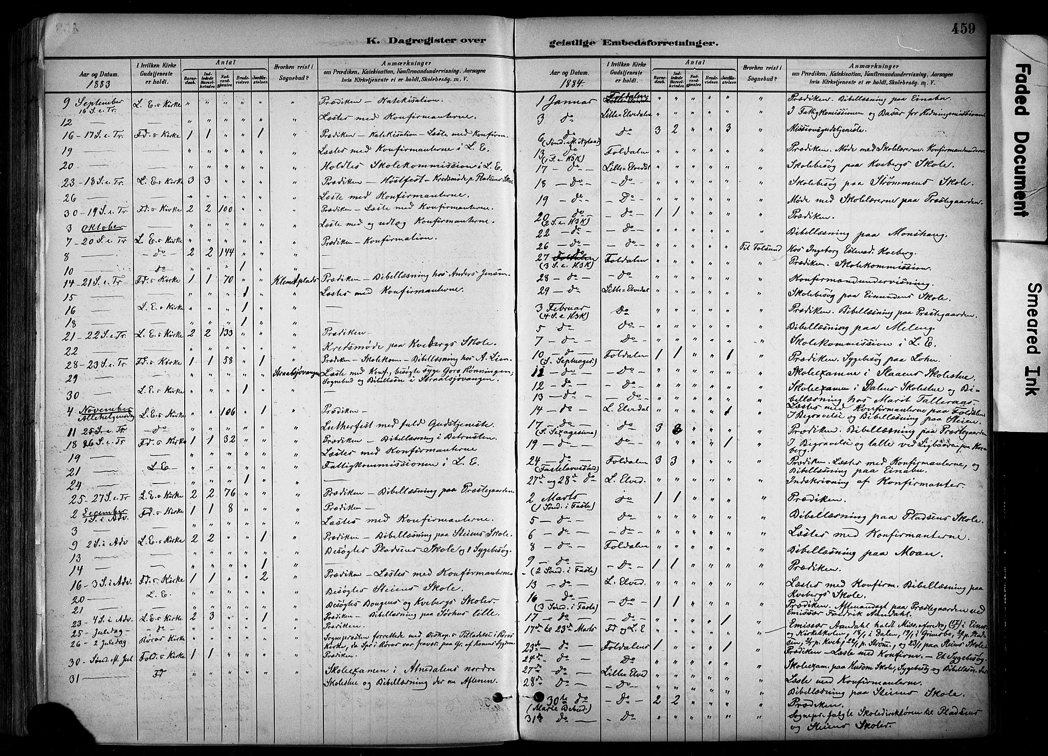 Alvdal prestekontor, SAH/PREST-060/H/Ha/Haa/L0002: Parish register (official) no. 2, 1883-1906, p. 459