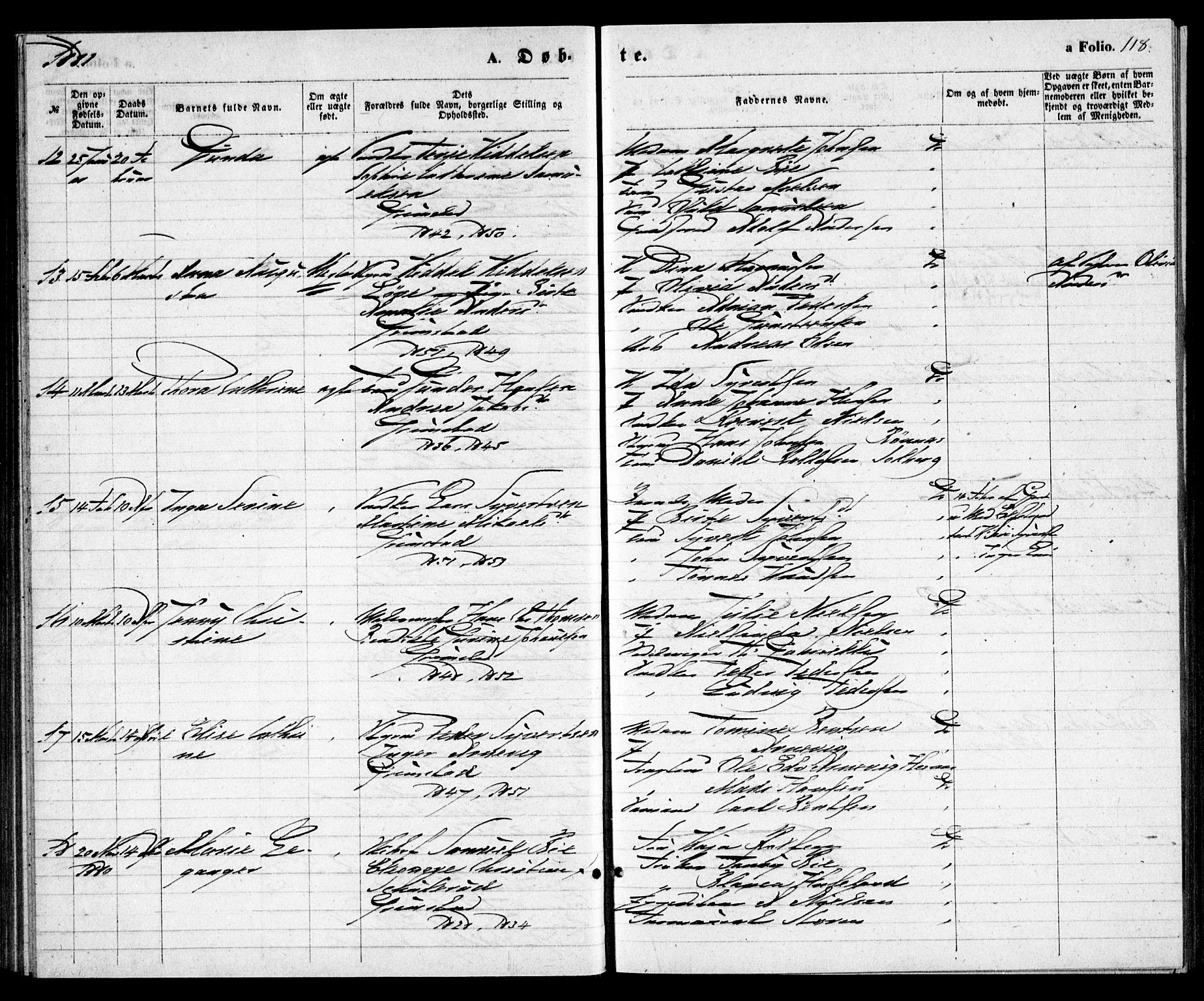Grimstad sokneprestkontor, AV/SAK-1111-0017/F/Fa/L0002: Parish register (official) no. A 1, 1869-1881, p. 118