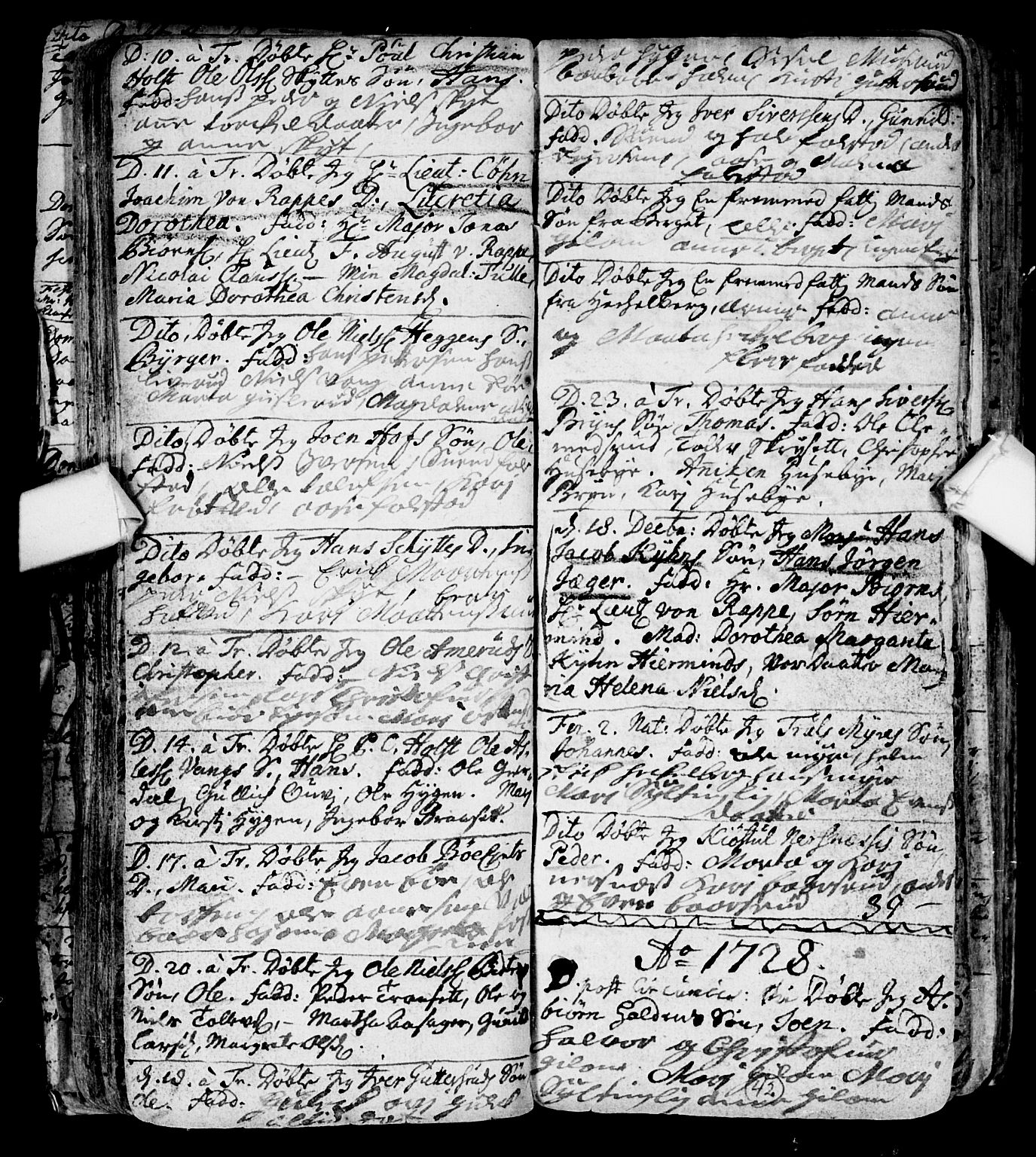 Røyken kirkebøker, SAKO/A-241/F/Fa/L0001: Parish register (official) no. 1, 1701-1730, p. 42