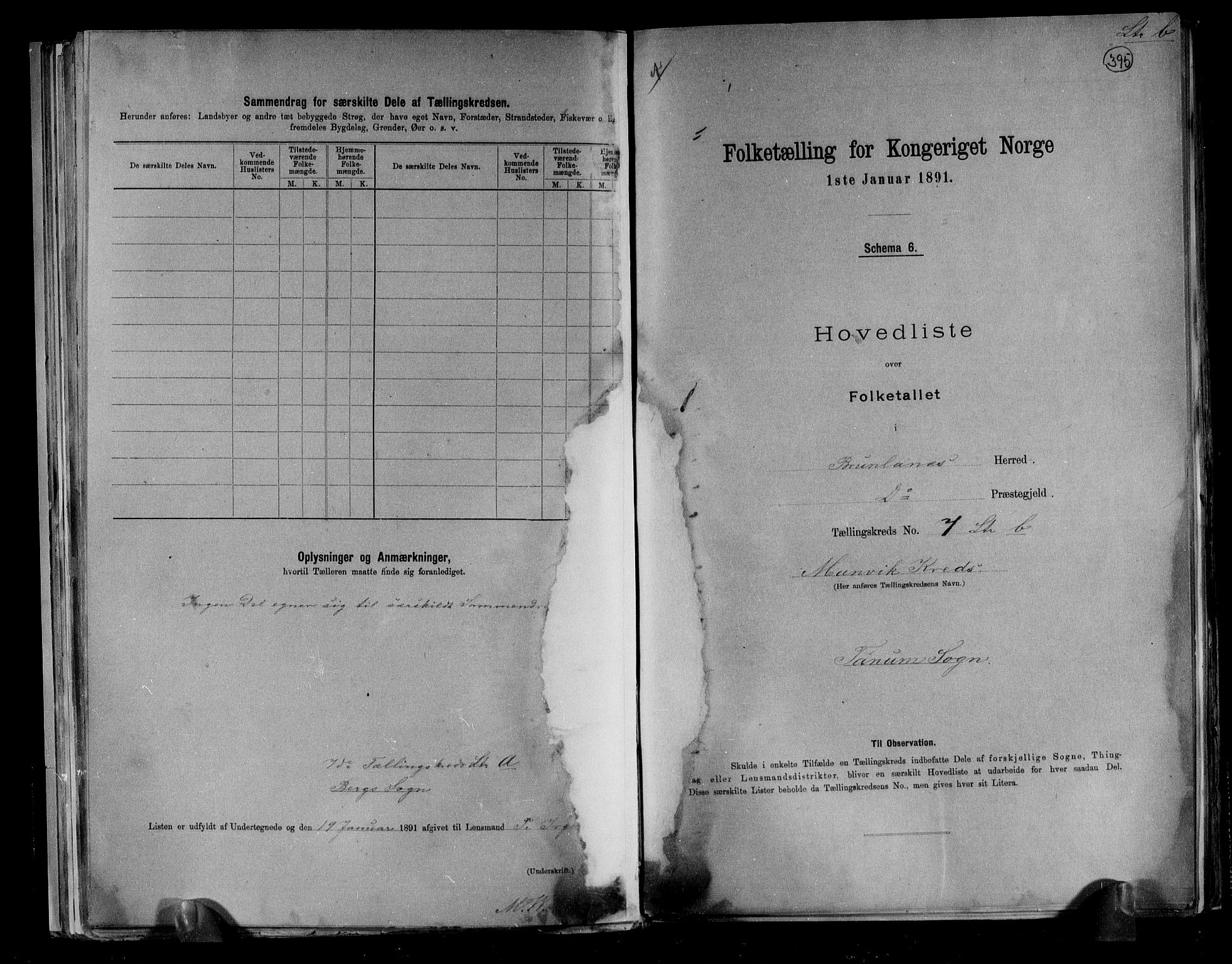 RA, 1891 census for 0726 Brunlanes, 1891, p. 24