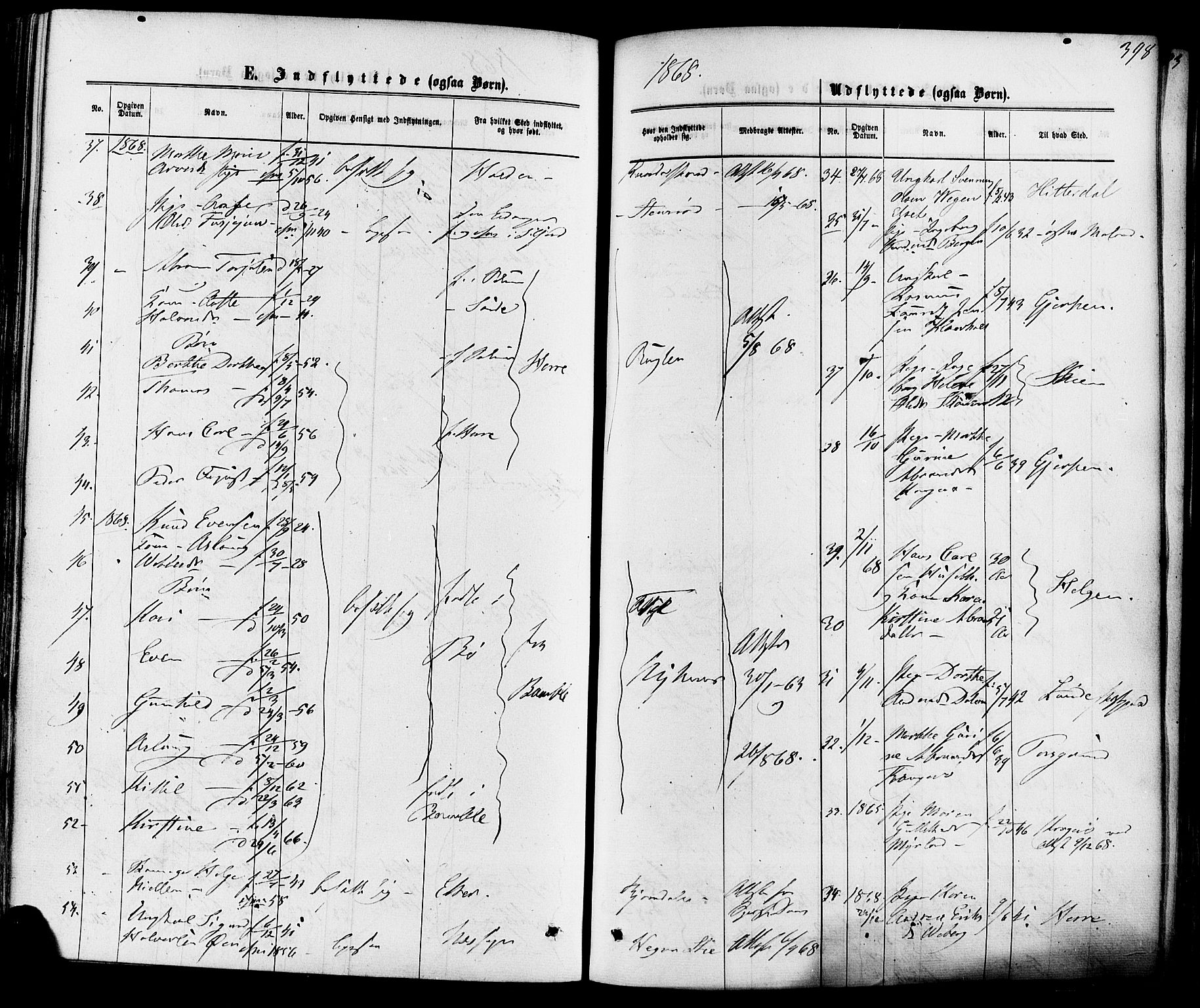 Solum kirkebøker, SAKO/A-306/F/Fa/L0008: Parish register (official) no. I 8, 1865-1876, p. 398