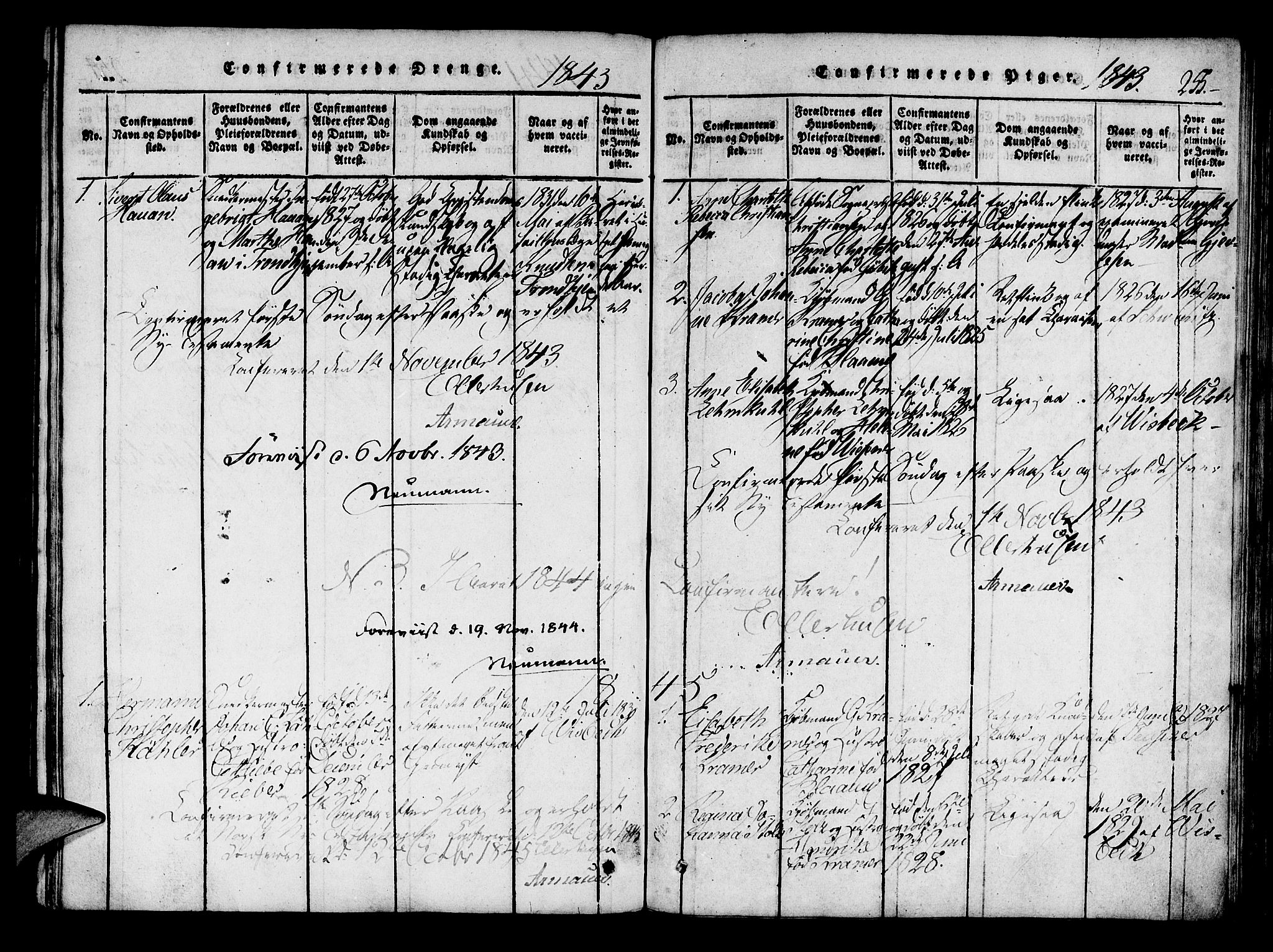 Mariakirken Sokneprestembete, SAB/A-76901/H/Haa/L0005: Parish register (official) no. A 5, 1815-1845, p. 255