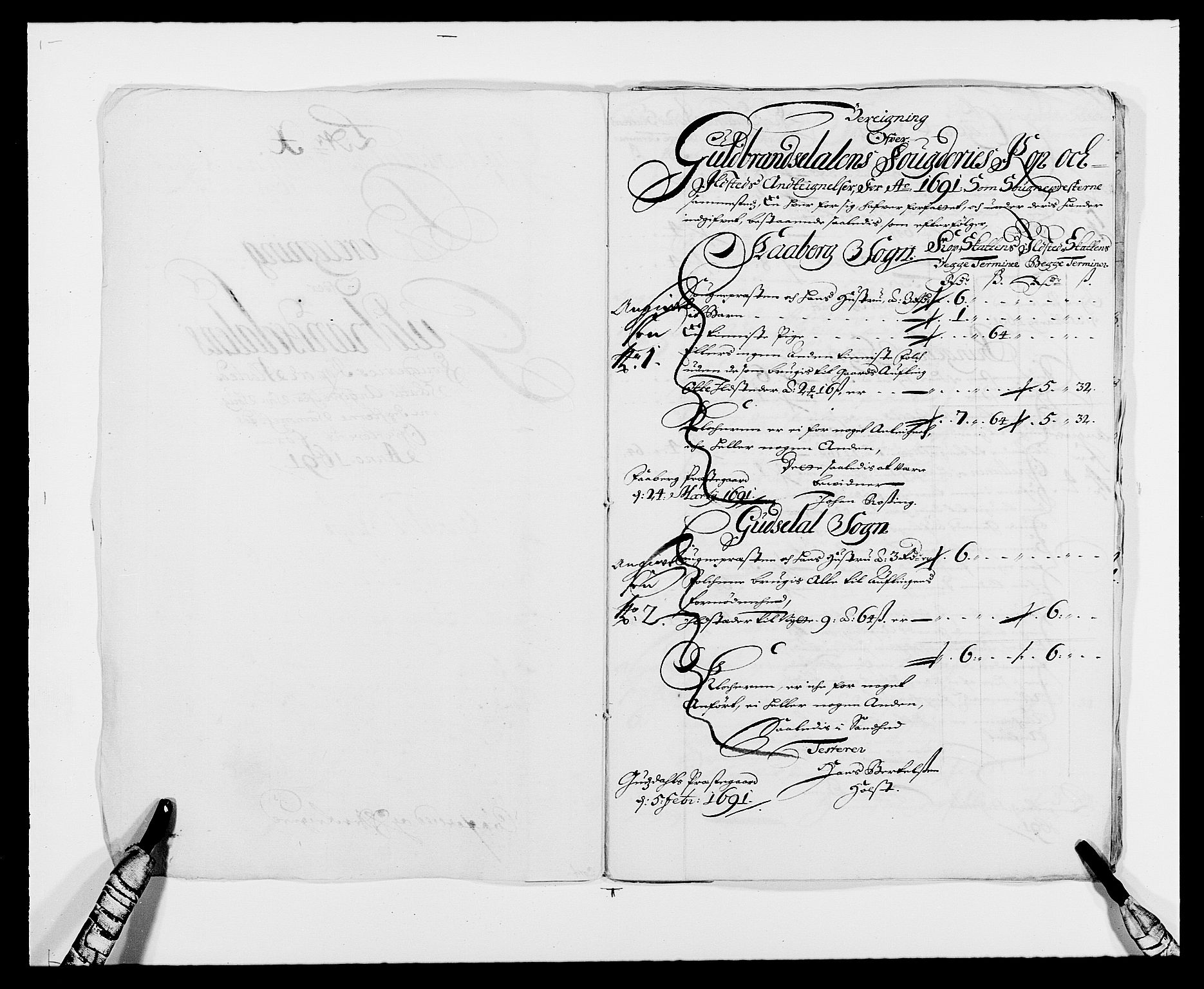 Rentekammeret inntil 1814, Reviderte regnskaper, Fogderegnskap, RA/EA-4092/R17/L1165: Fogderegnskap Gudbrandsdal, 1690-1692, p. 349