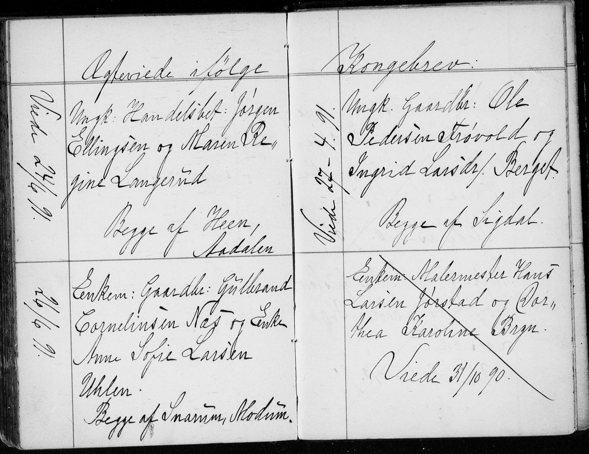 Strømsø kirkebøker, SAKO/A-246/H/Ha/L0007: Banns register no. 7, 1884-1896