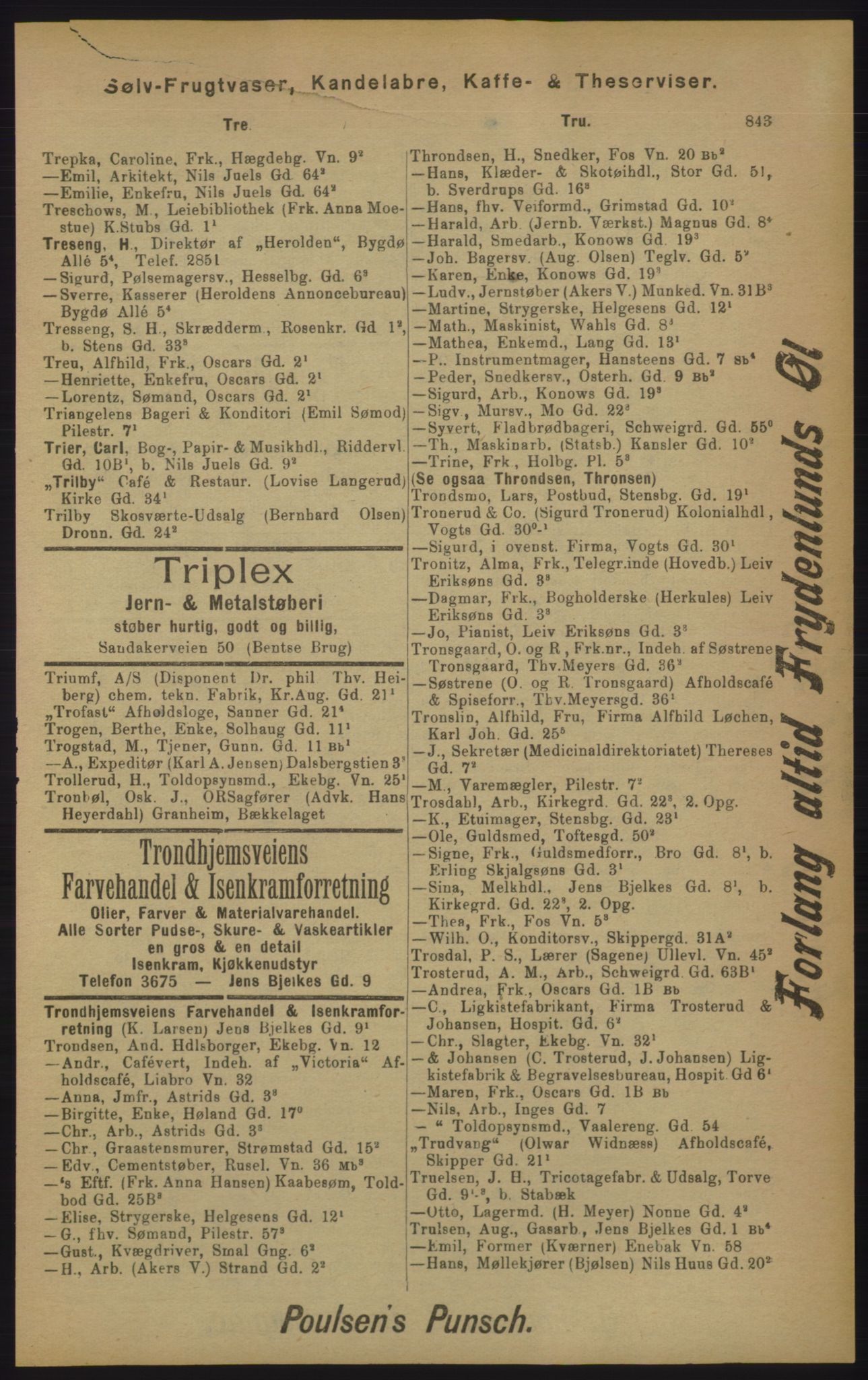 Kristiania/Oslo adressebok, PUBL/-, 1905, p. 843