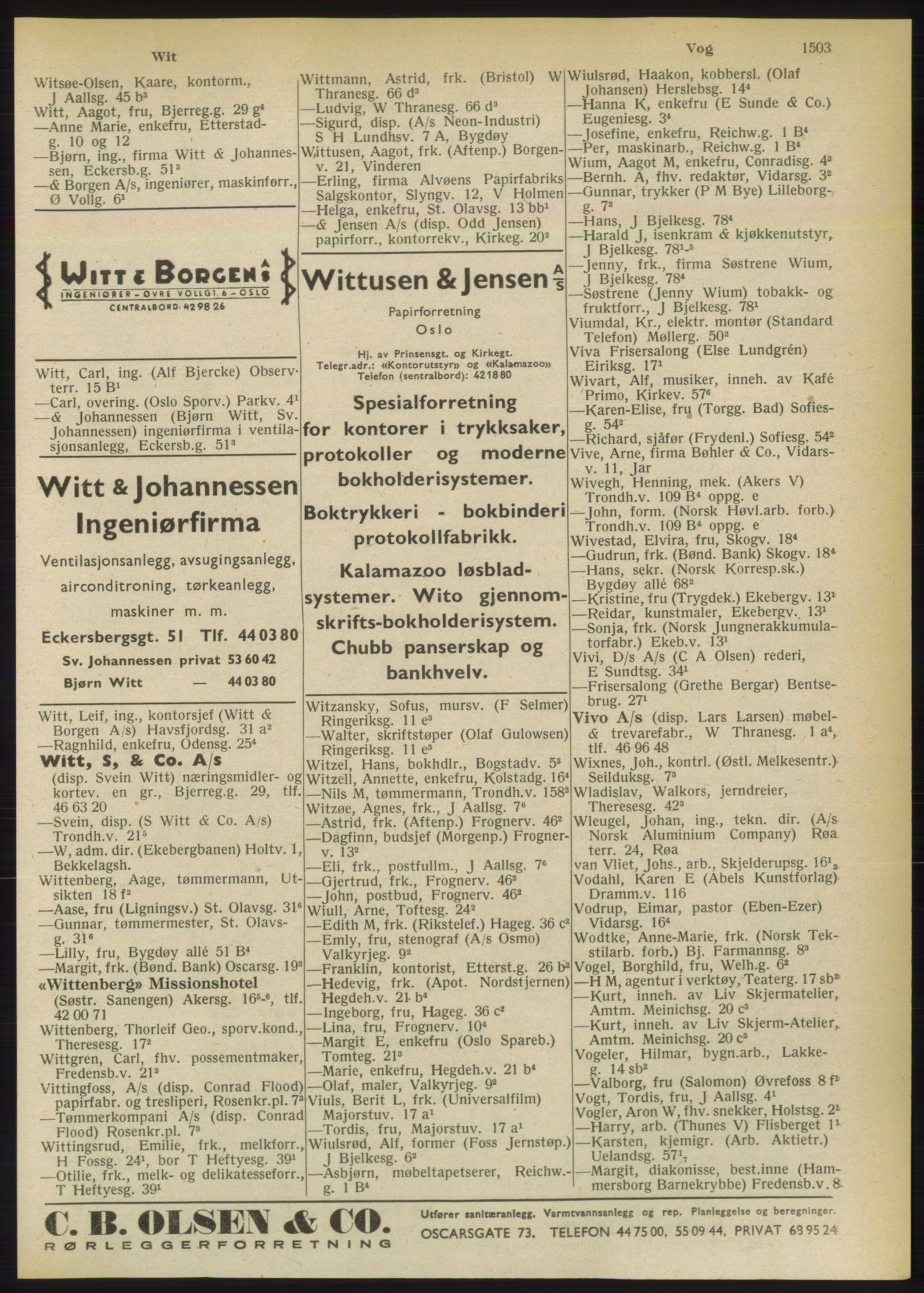 Kristiania/Oslo adressebok, PUBL/-, 1949, p. 1503