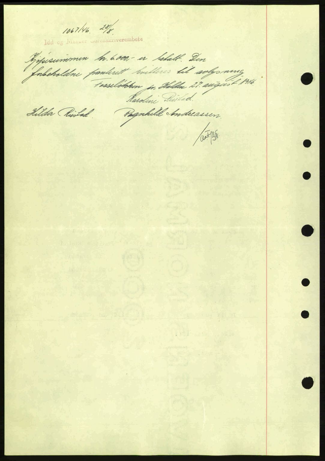 Idd og Marker sorenskriveri, AV/SAO-A-10283/G/Gb/Gbb/L0004: Mortgage book no. A4, 1940-1941, Diary no: : 824/1941