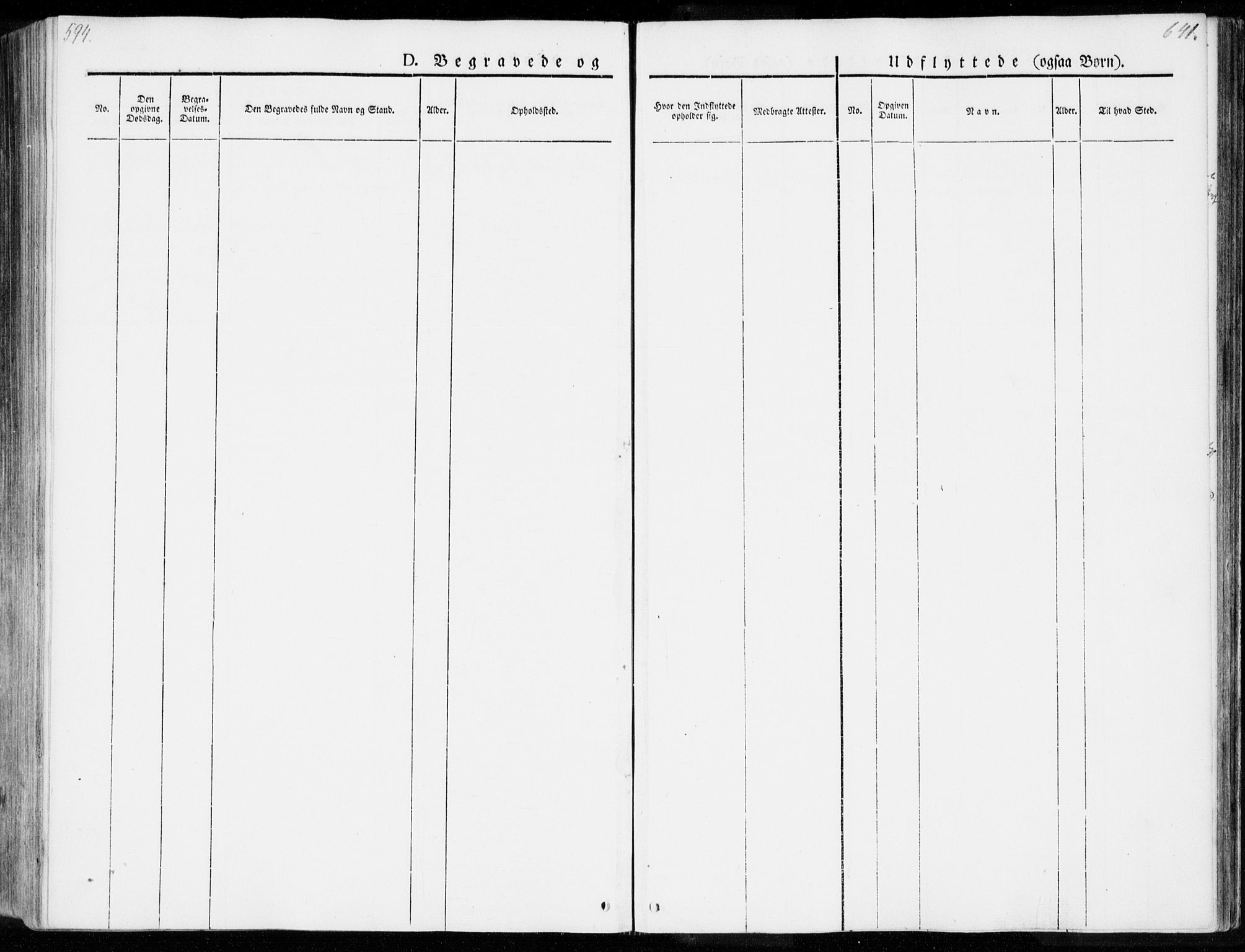 Ministerialprotokoller, klokkerbøker og fødselsregistre - Møre og Romsdal, SAT/A-1454/557/L0680: Parish register (official) no. 557A02, 1843-1869, p. 594-595