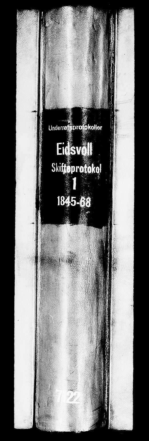 Eidsvoll tingrett, AV/SAO-A-10371/H/Hb/L0001: Skifteprotokoll, 1845-1868