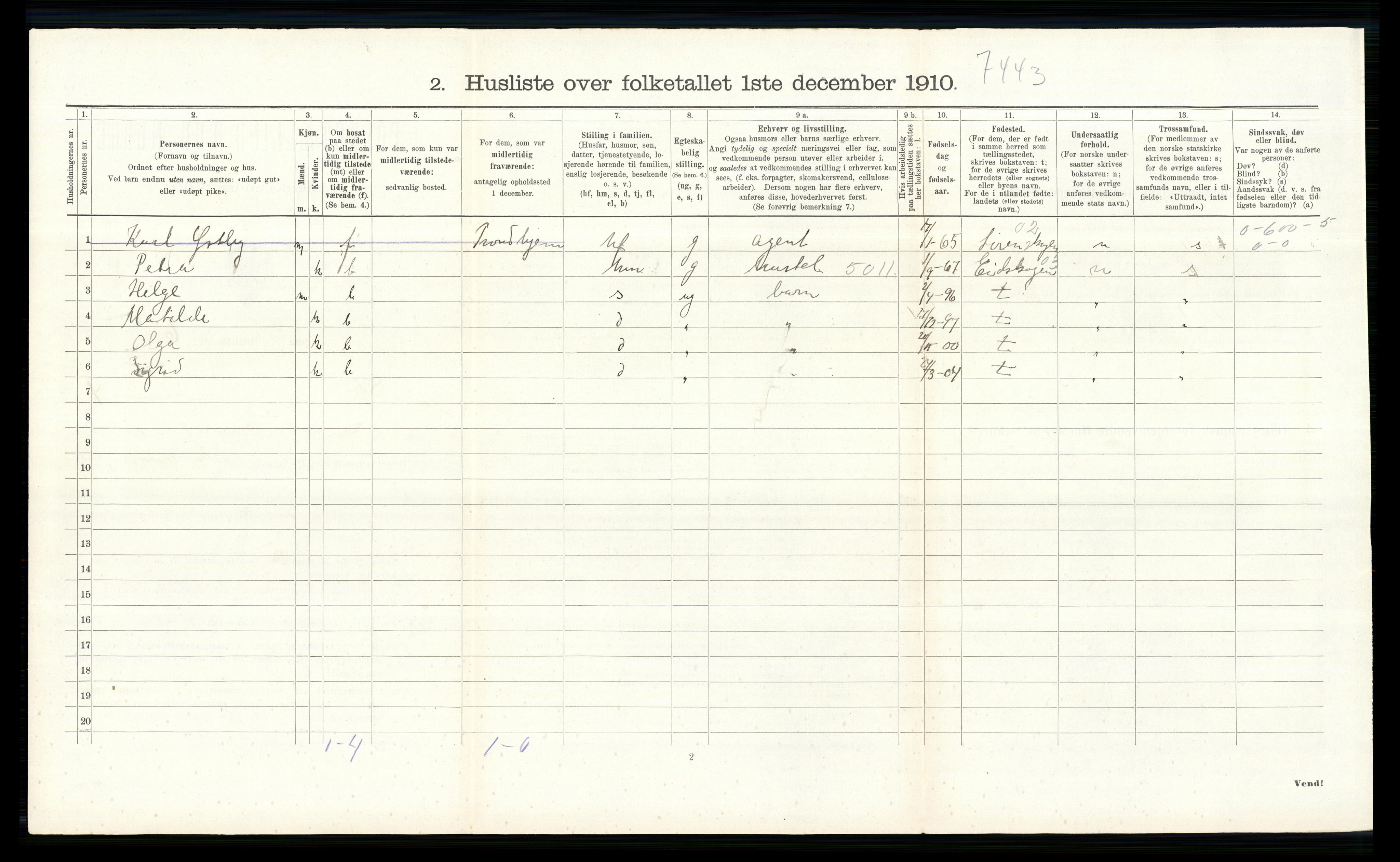 RA, 1910 census for Skedsmo, 1910, p. 774