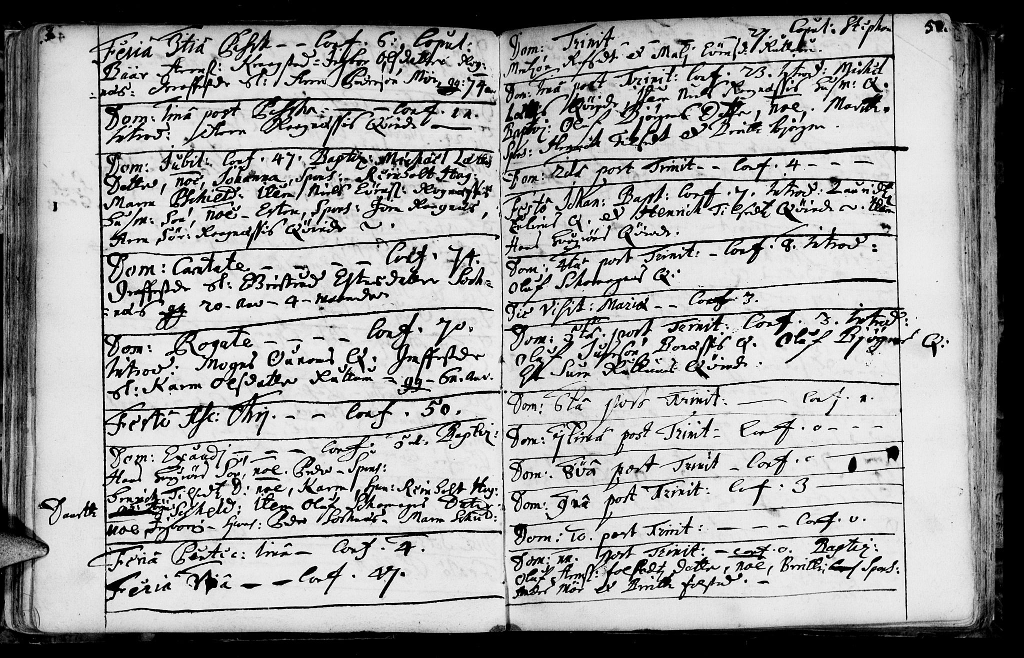 Ministerialprotokoller, klokkerbøker og fødselsregistre - Sør-Trøndelag, AV/SAT-A-1456/687/L0990: Parish register (official) no. 687A01, 1690-1746, p. 50