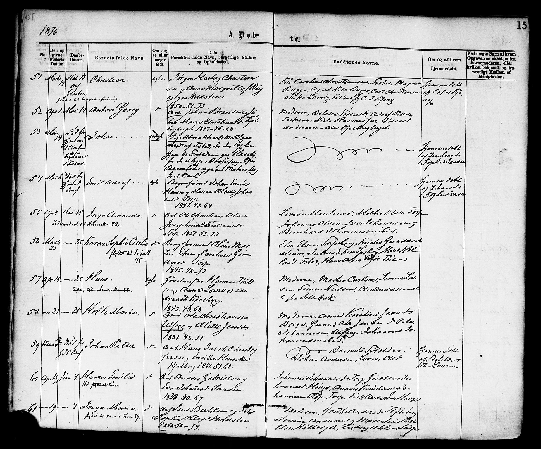 Borge prestekontor Kirkebøker, AV/SAO-A-10903/F/Fa/L0007: Parish register (official) no. I 7, 1875-1886, p. 15