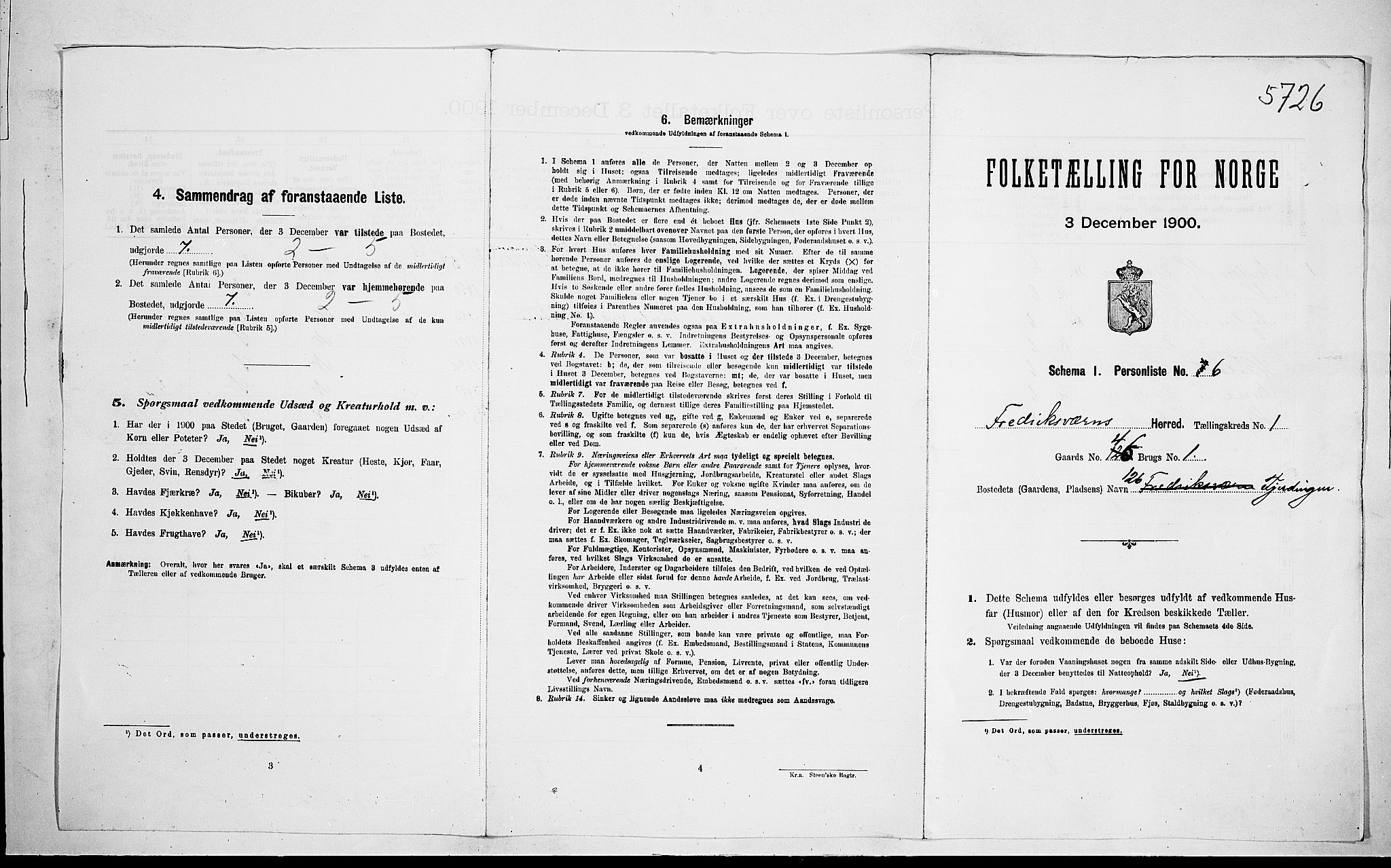 RA, 1900 census for Fredriksvern, 1900, p. 57