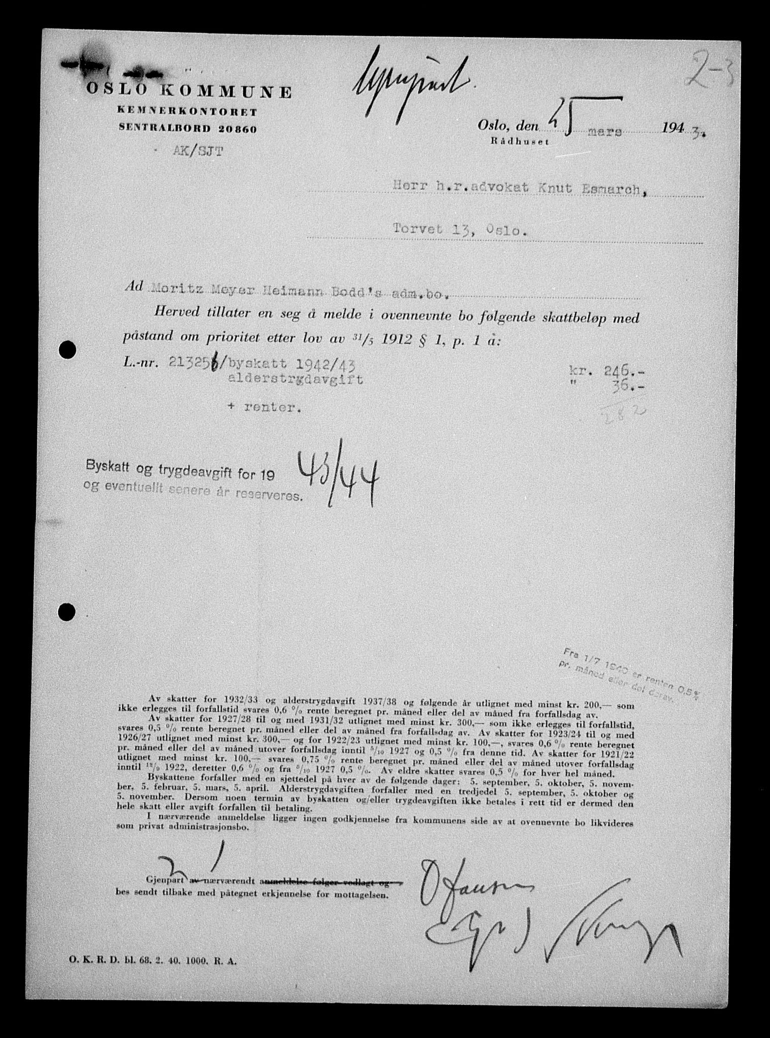 Justisdepartementet, Tilbakeføringskontoret for inndratte formuer, AV/RA-S-1564/H/Hc/Hcc/L0927: --, 1945-1947, p. 93