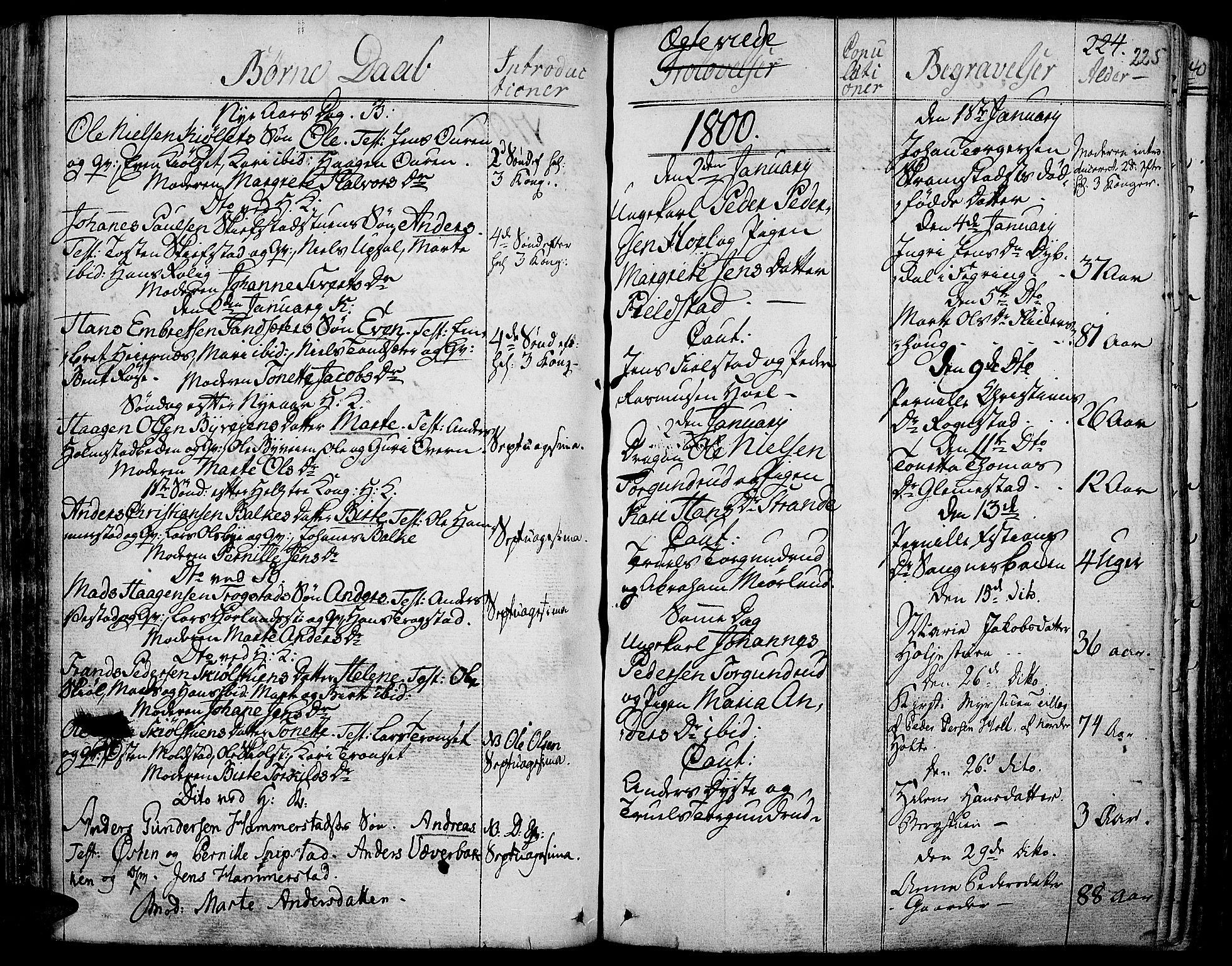 Toten prestekontor, SAH/PREST-102/H/Ha/Haa/L0007: Parish register (official) no. 7, 1794-1809, p. 225
